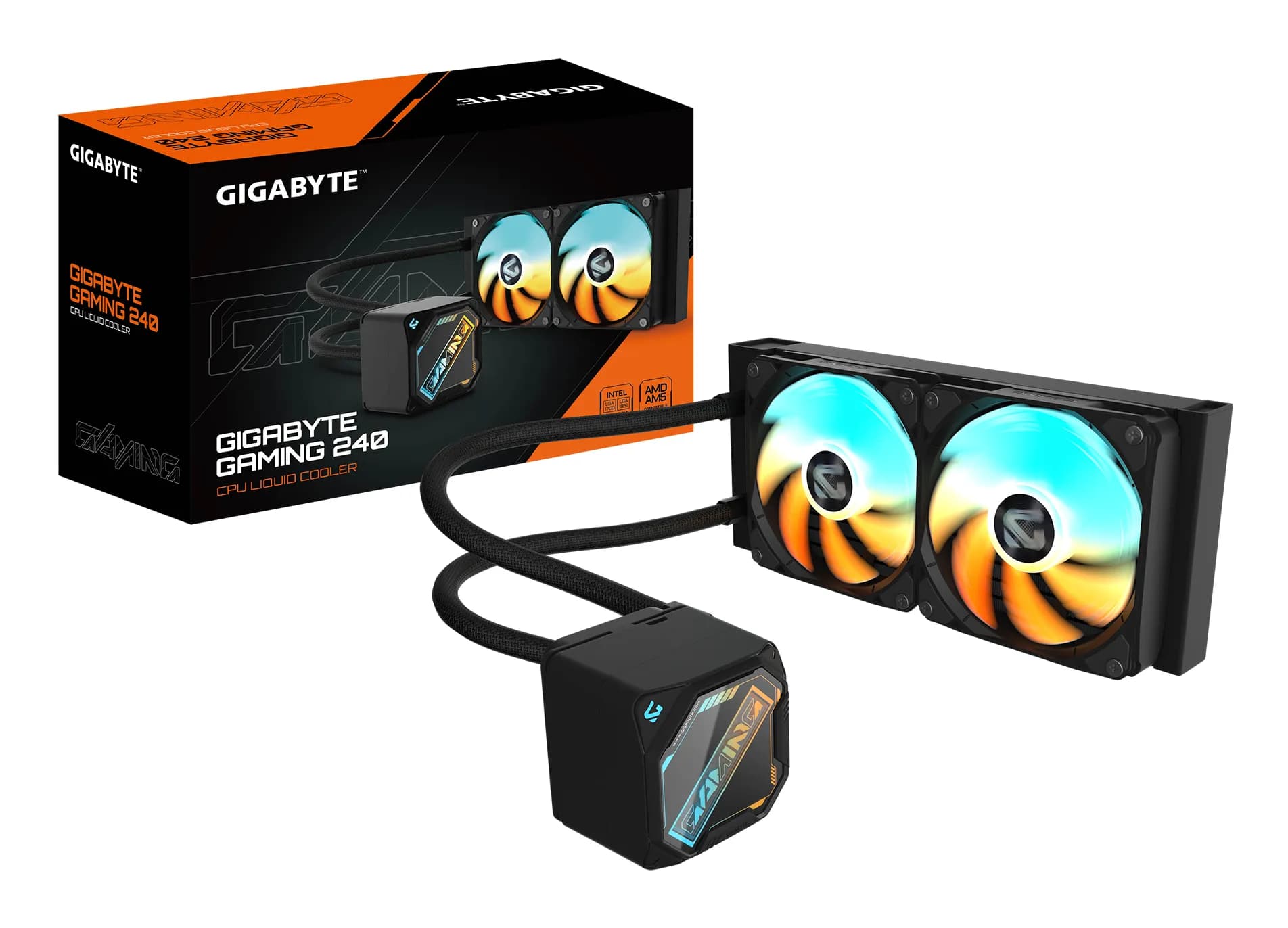 GIGABYTE GAMING 240mm ARGB -nestejäähdytin, musta – Gigabyte