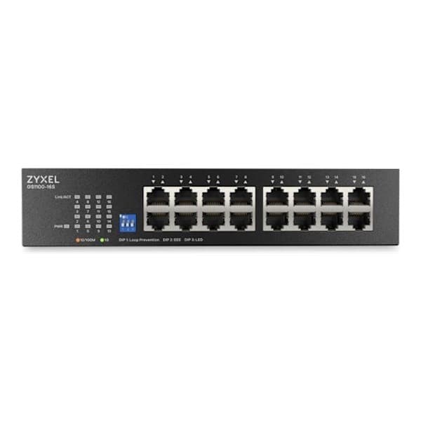 Zyxel GS1100-16S-EU0101F - 16-porttinen hallitsematon Gigabit Ethernet -verkkokytkin – Zyxel