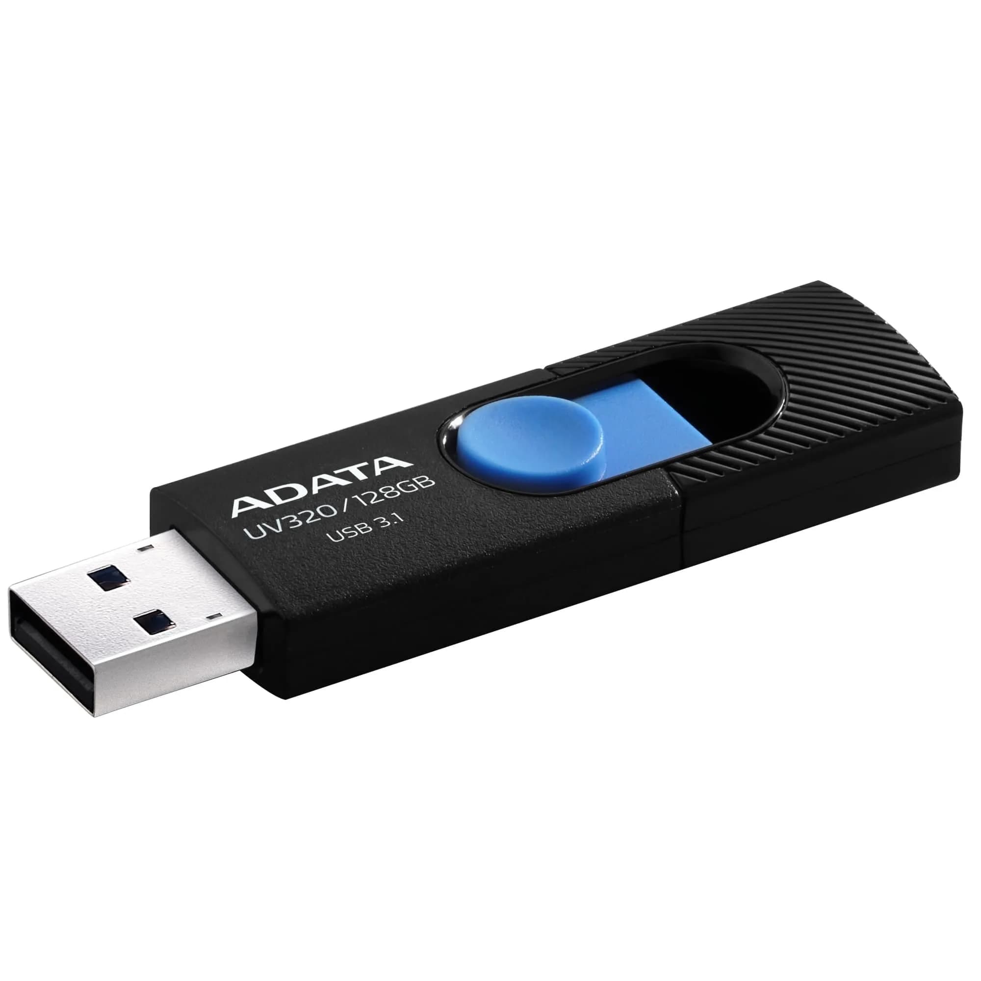 A-DATA UV320 USB 3.2 Gen 1 128 Gt -muistitikku, musta/sininen – ADATA