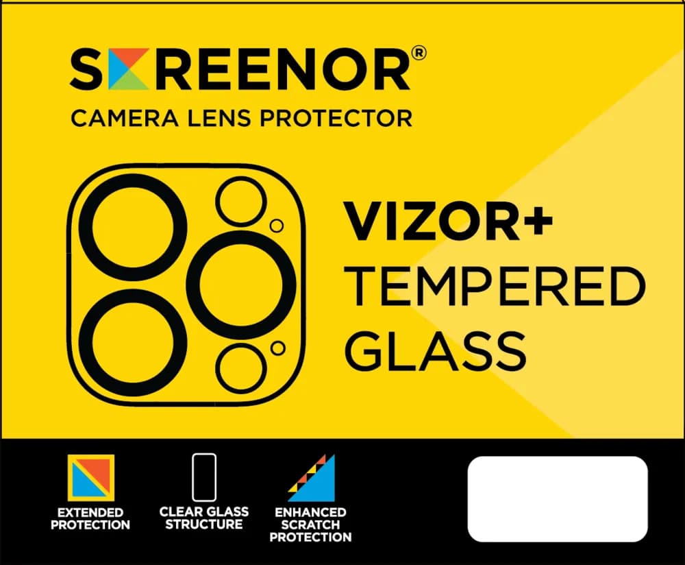 Screenor Vizor+, iPhone 15 / 15 Plus -kameran linssinsuoja – SCREENOR