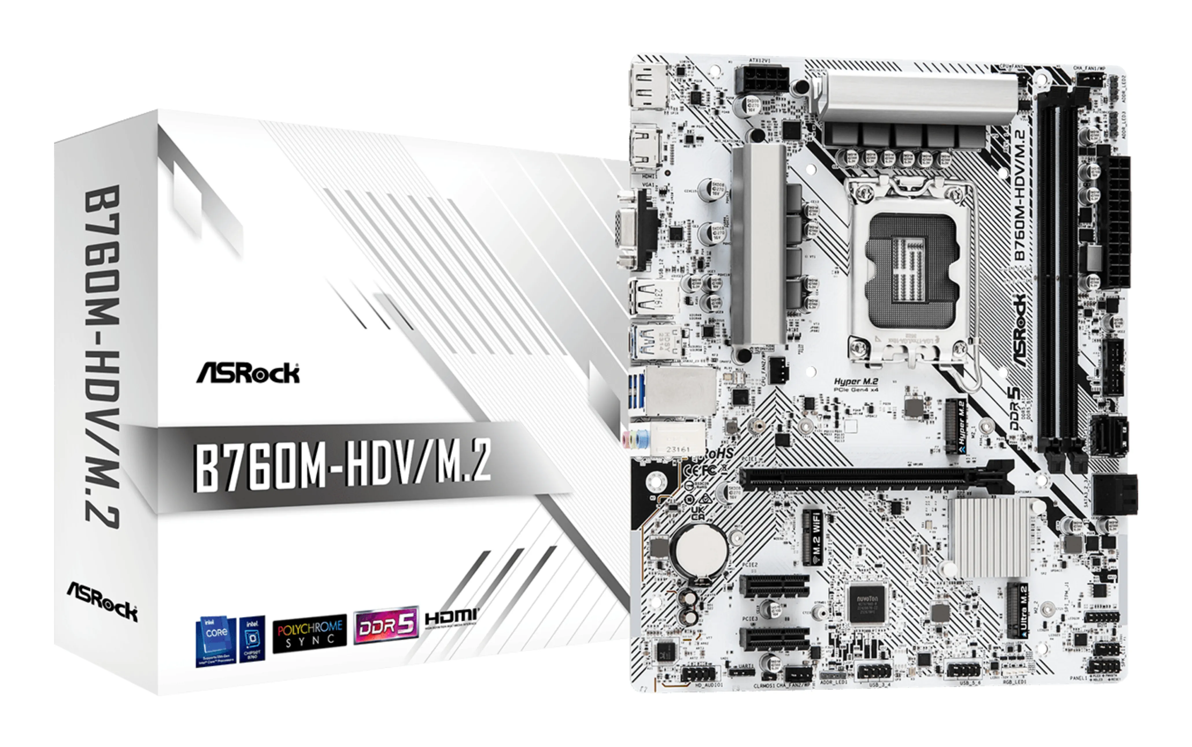 ASRock B760M-H/M.2 DDR5 LGA1700 mATX -emolevy – ASRock