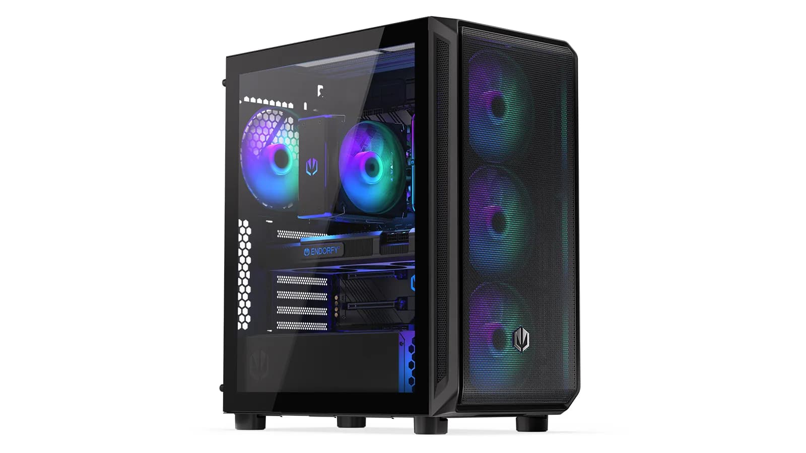 ENDORFY Arx 500 -miditornikotelo ikkunalla ja RGB-valaistuksella, musta – ENDORFY