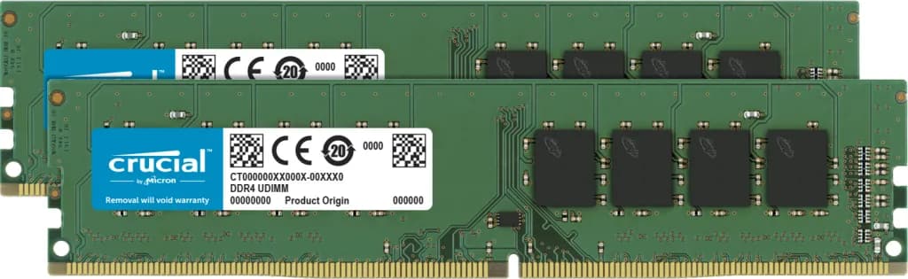Crucial 16 Gt (2 x 8 Gt) DDR4 3200 MHz, CL22 -muisti, vihreä – Crucial