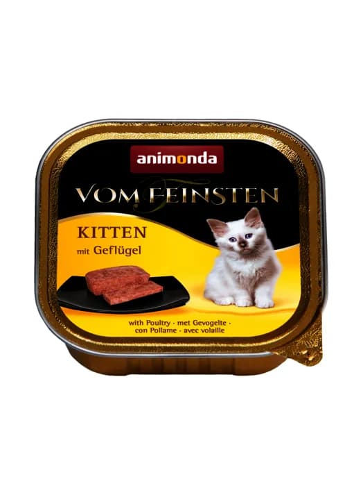 Animonda Vom Feinsten Kitten Poultry, Kissan märkäruoka, 100 g – Animonda