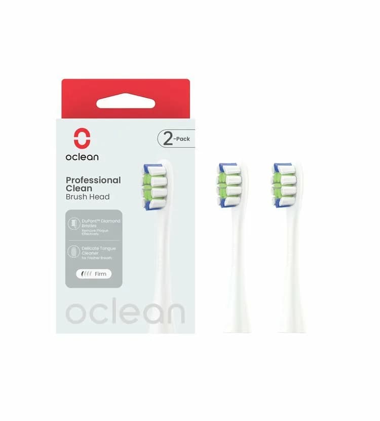 Oclean Professional Clean -harjaspäät, P1C1 W02, valkoinen – OCLEAN