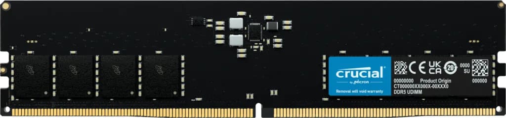 Crucial 16 Gt (1 x 16 Gt) DDR5 4800 MHz, CL40 -muisti (XMP/EXPO) – Crucial