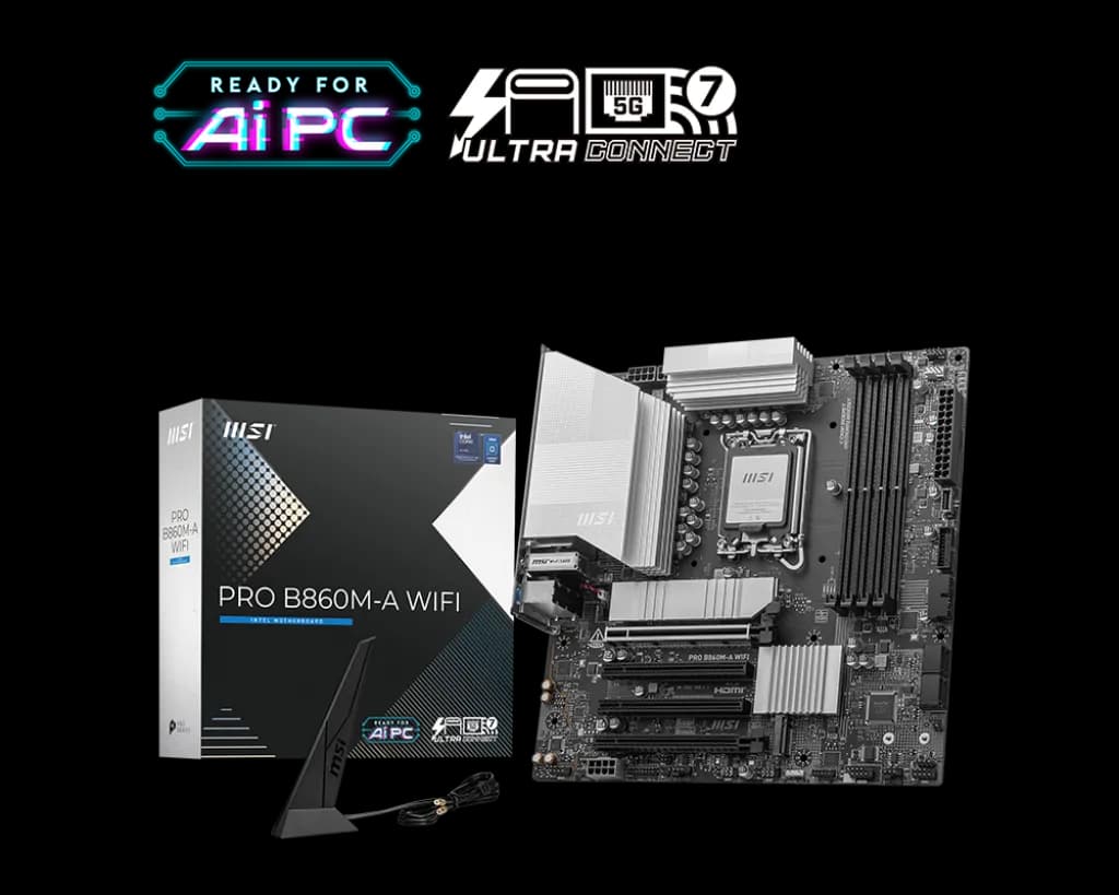 MSI PRO B860M-A WIFI LGA 1851 mATX -emolevy – MSI