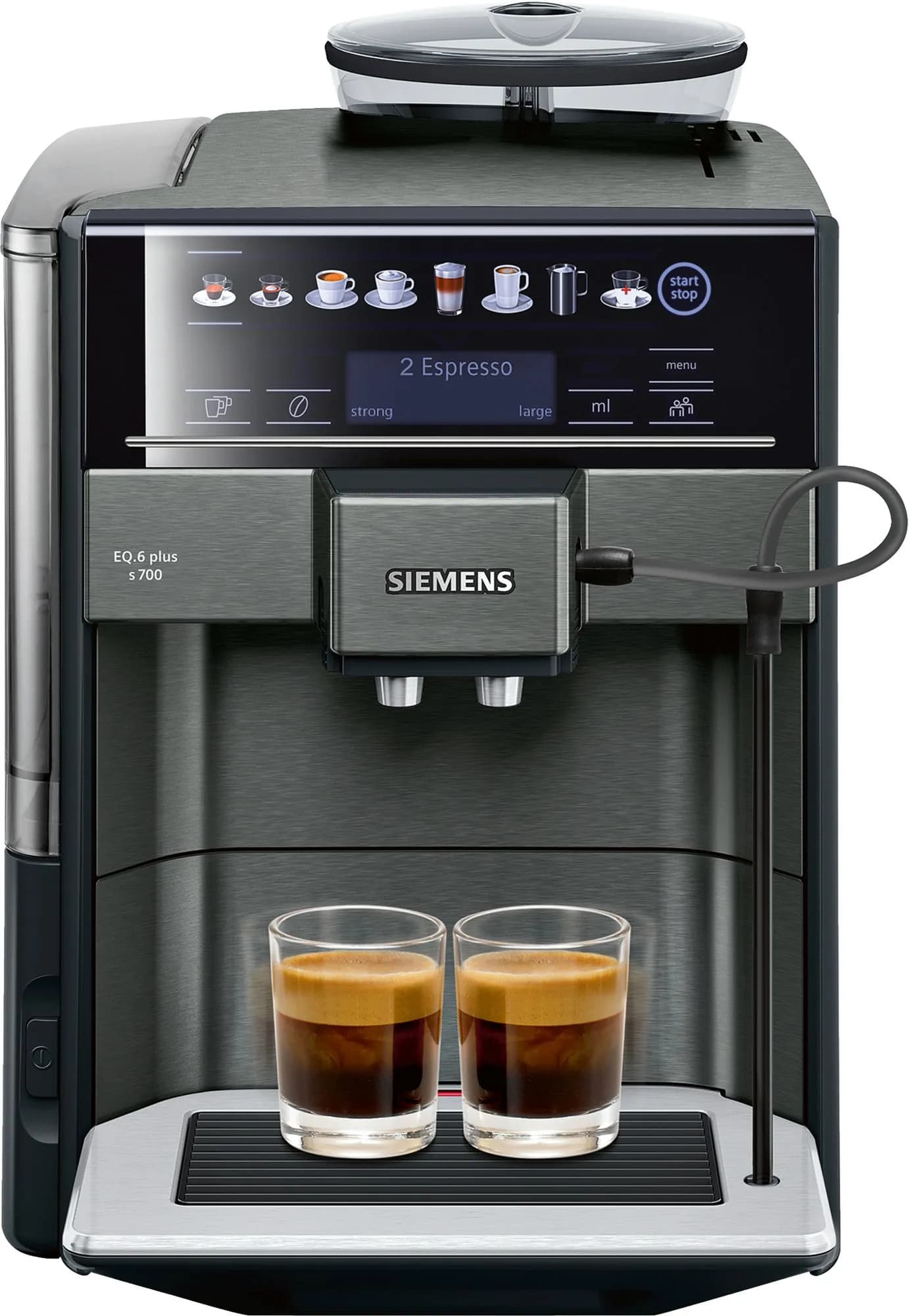 Siemens TE657319RW EQ6 plus s700 -espressokeitin, musta, Harmaa – Siemens