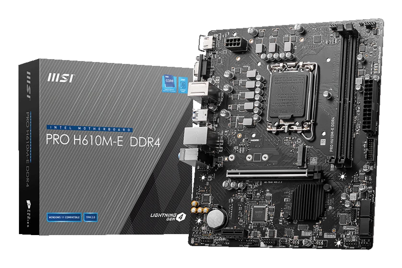 MSI PRO H610M-E DDR4 LGA1700 mATX -emolevy – MSI