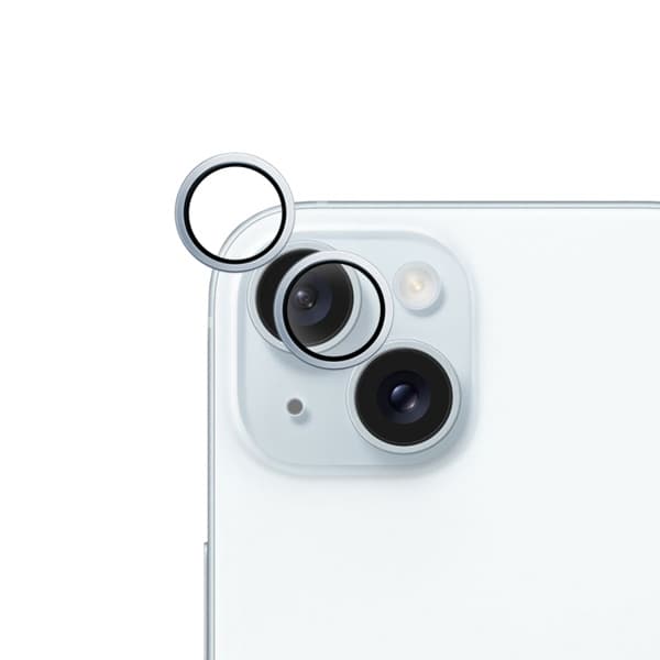 Epico Aluminium Lens, iPhone 15 / 15 Plus -kameran linssinsuoja, Sininen – EPICO