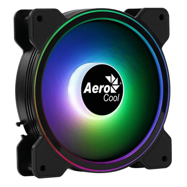AeroCool Saturn 12F ARGB 120 mm -kotelotuuletin, musta/läpikuultava – AEROCOOL