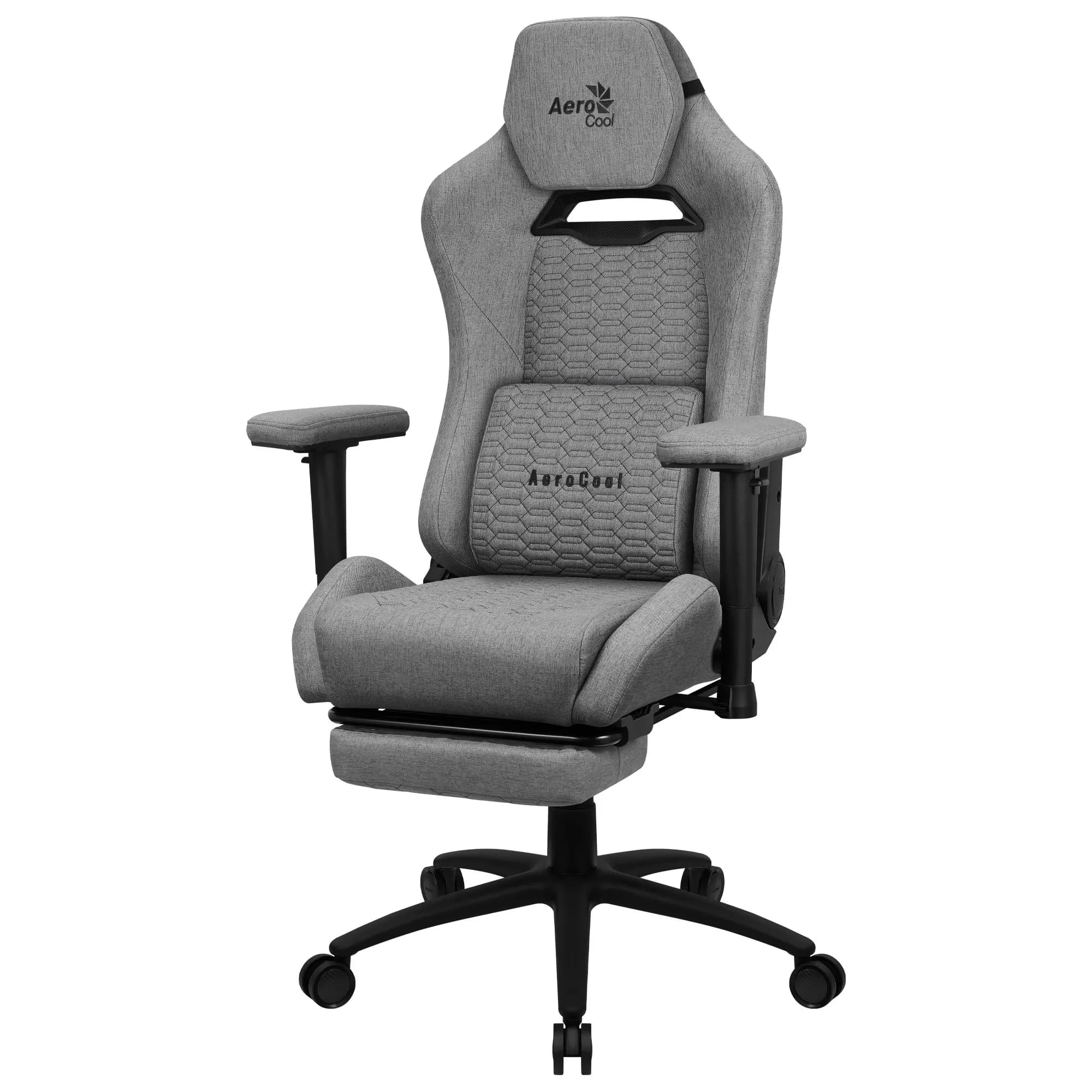 Aerocool Royal AeroWeave -pelituoli jalkatuella - Tuhkanharmaa – AEROCOOL