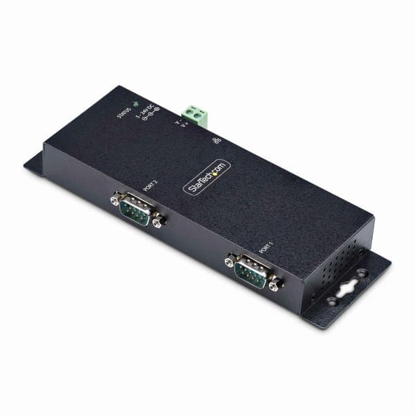 STARTECH.COM 2-Port Serial to Ethernet Adapter IP Serial Device Server For Remote RS232 Devices Wall/DIN Rail LAN to DB9 – Startech