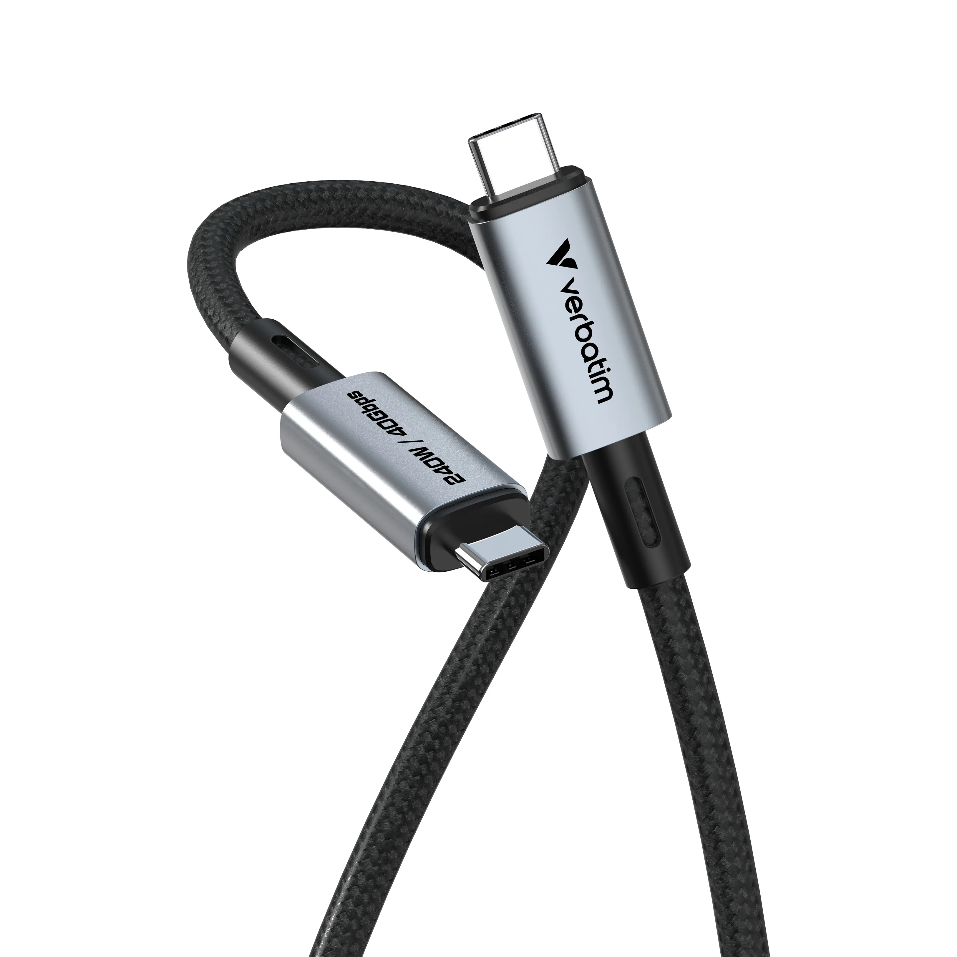 Verbatim Sync & Charge USB4 USB-C -kaapeli, 240 W, 1,2 m, musta – Verbatim