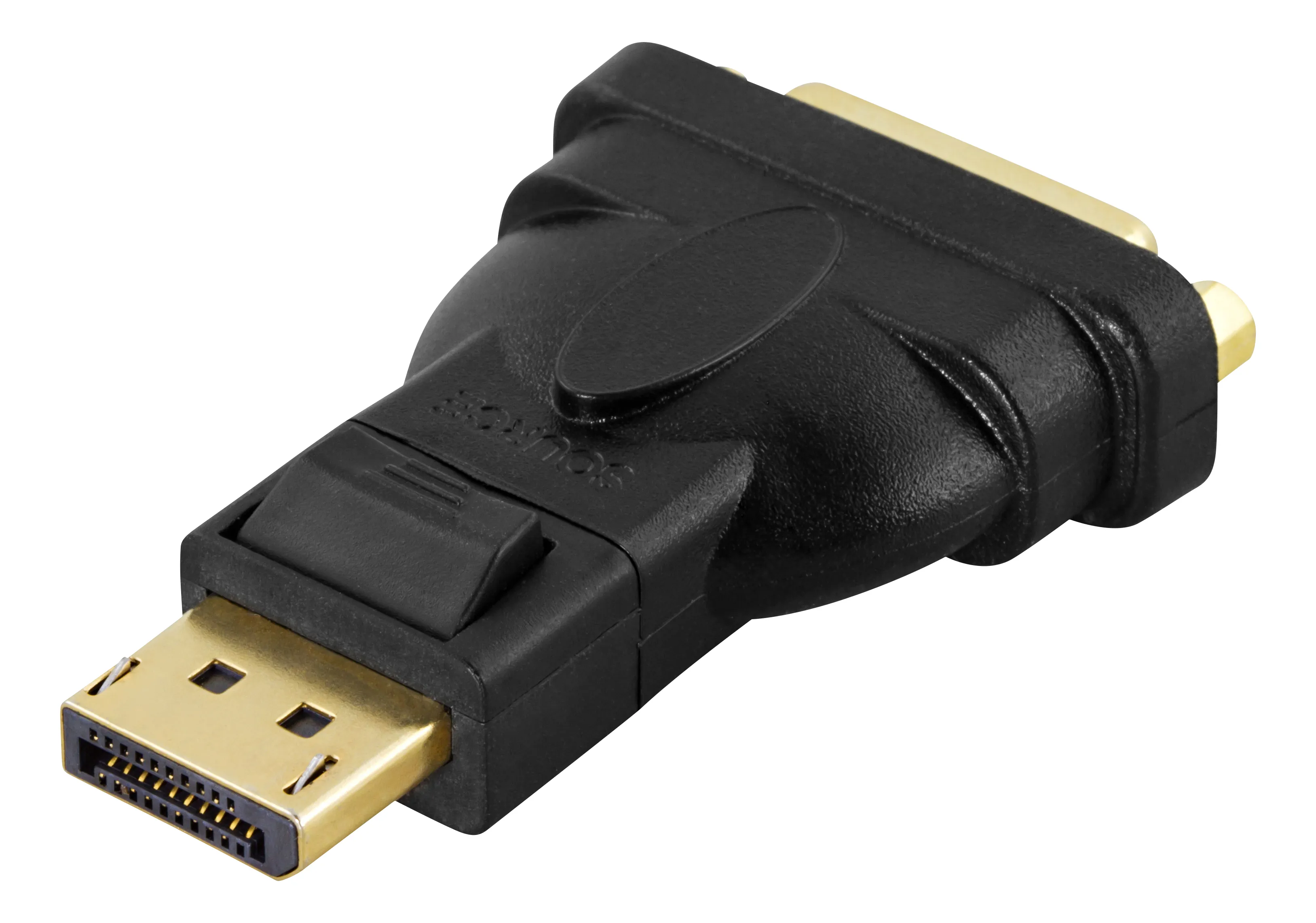 Deltaco DisplayPort / DVI-D Single Link adapter -adapteri, Musta – Deltaco