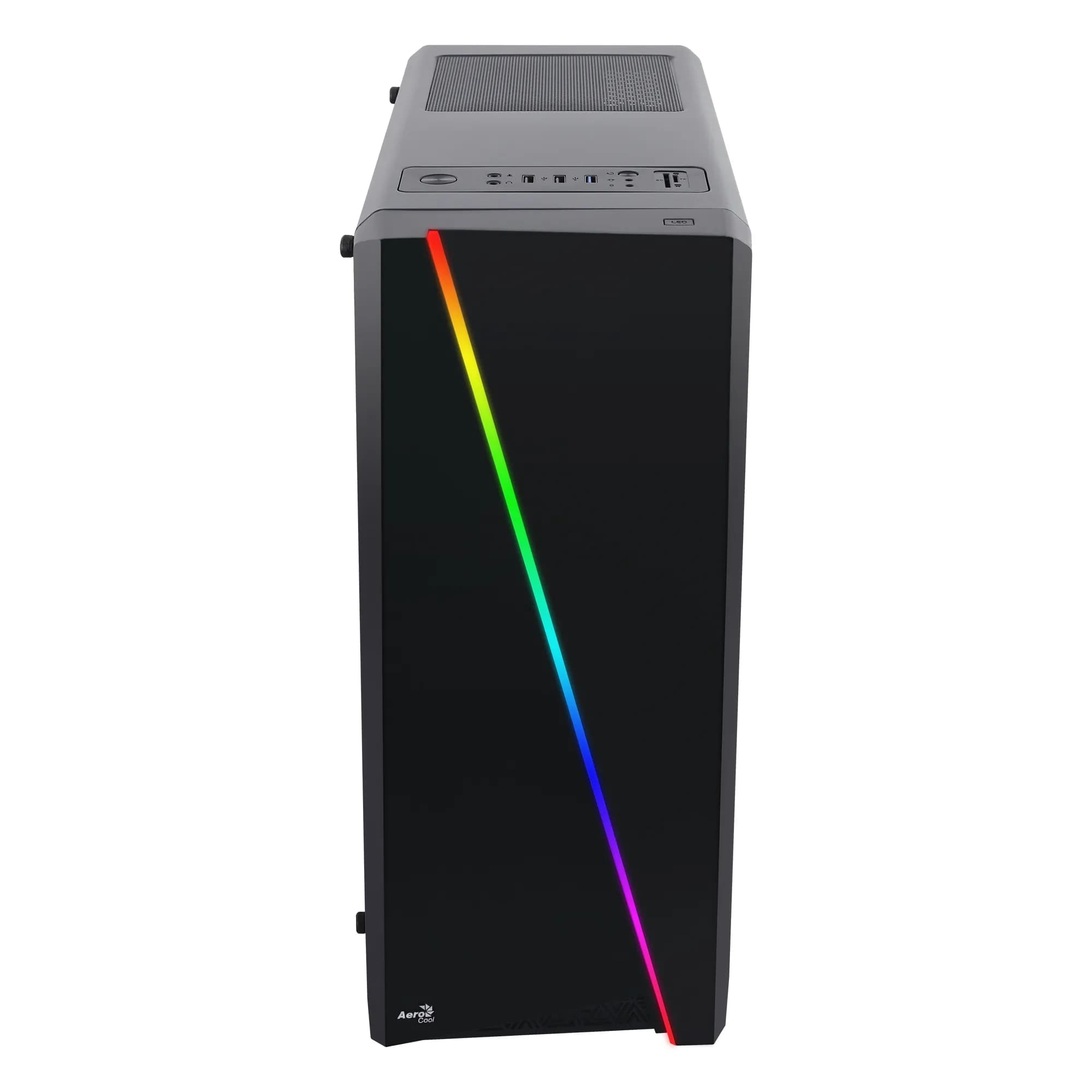 AeroCool Cylon -miditornikotelo ikkunalla, RGB-valaistuksella, musta – AEROCOOL