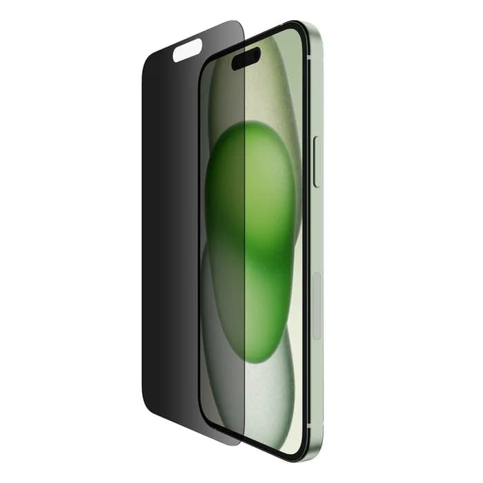 Belkin TemperedGlass Privacy Treated Screen Protector for iPhone 15 Plus – Belkin