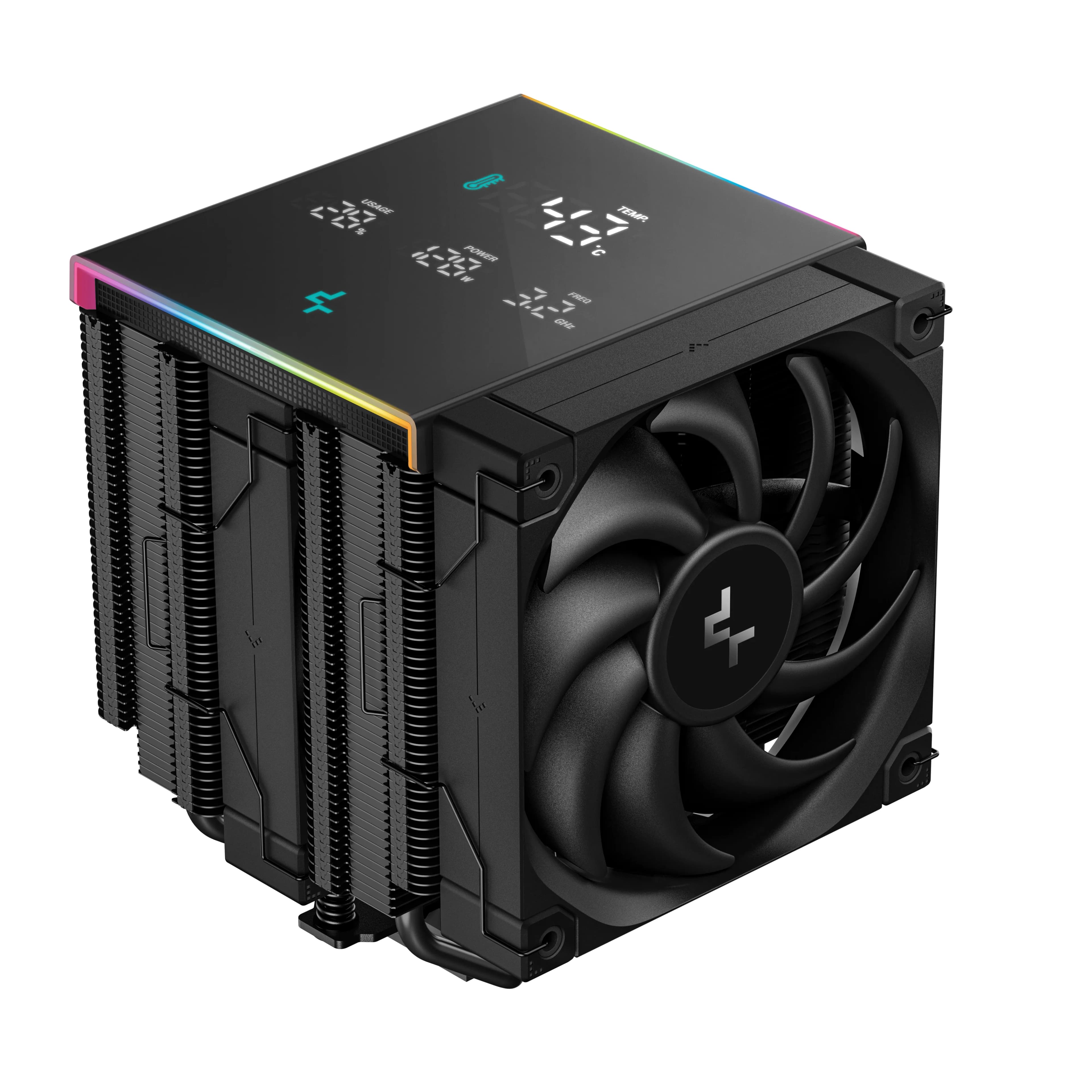 DeepCool AK620 DIGITAL PRO, 2x120 mm ARGB -prosessorijäähdytin, musta – Deepcool
