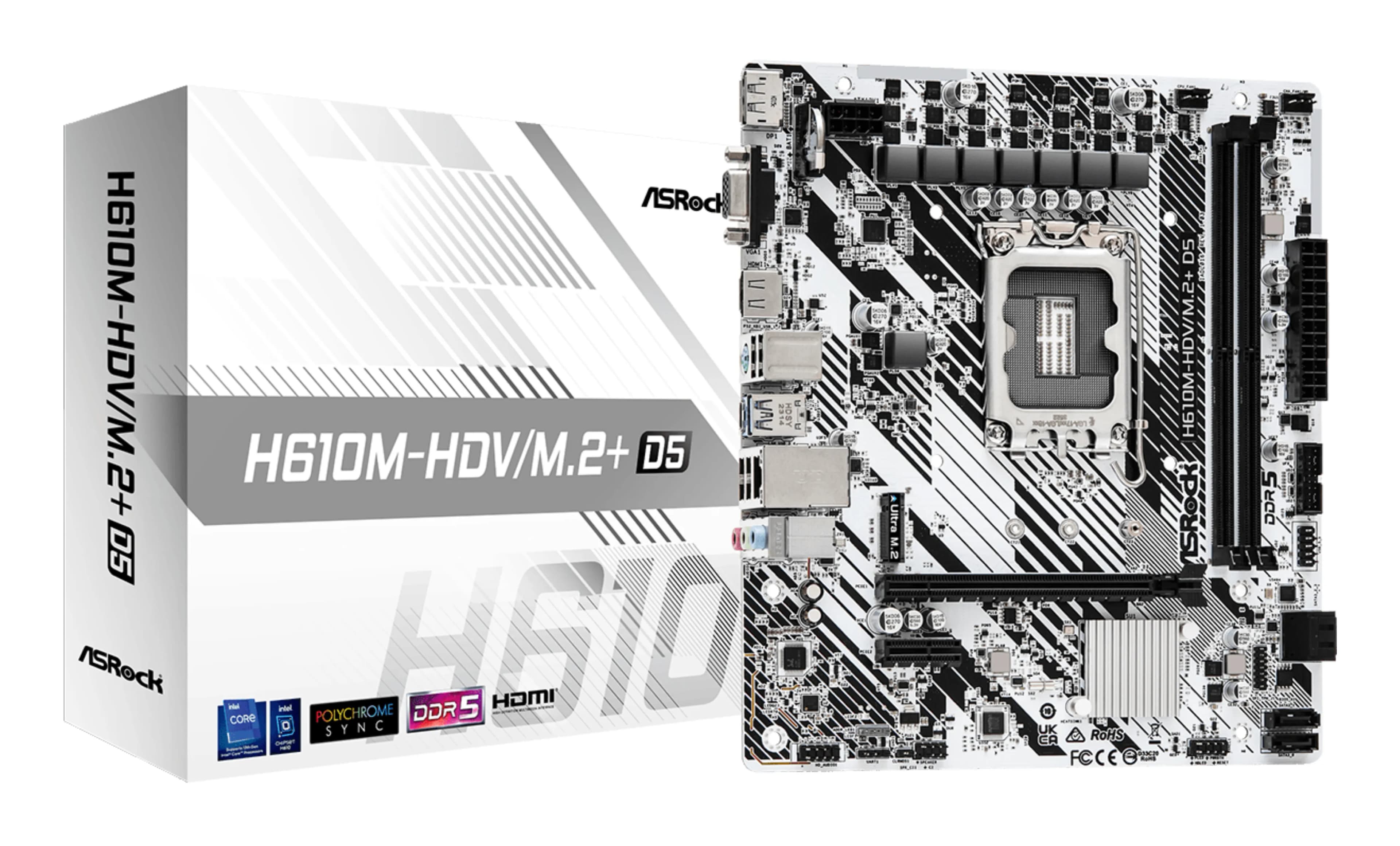 ASRock H610M-HDV/M.2+ D5 LGA1700 mATX -emolevy – ASRock