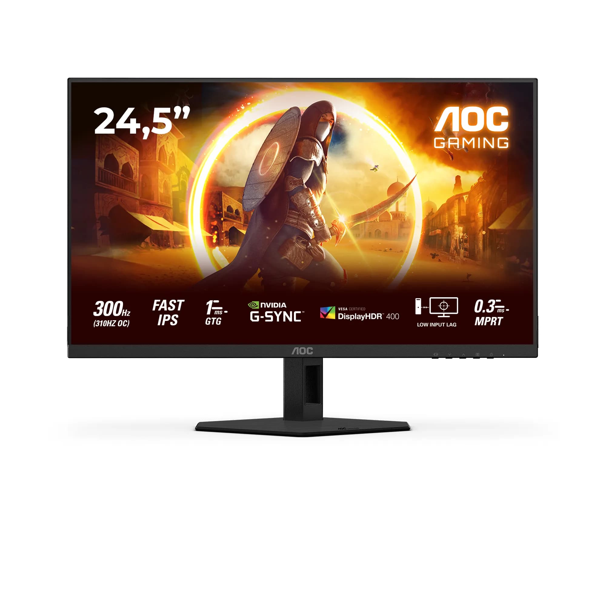 AOC 25G4SRE 24.5" Full HD, Fast IPS, 300 Hz -pelinäyttö – AOC