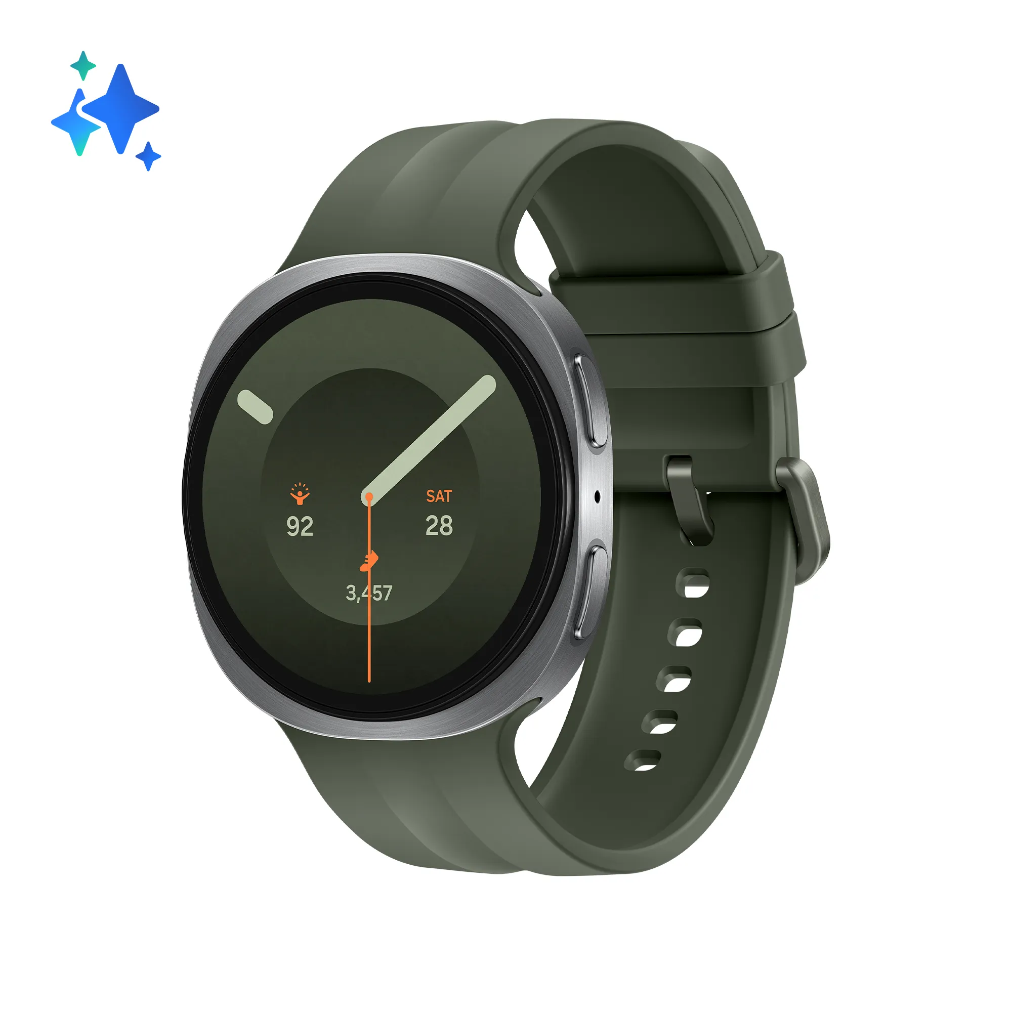 Samsung Galaxy Watch9 44mm -älykello, hopea – Samsung