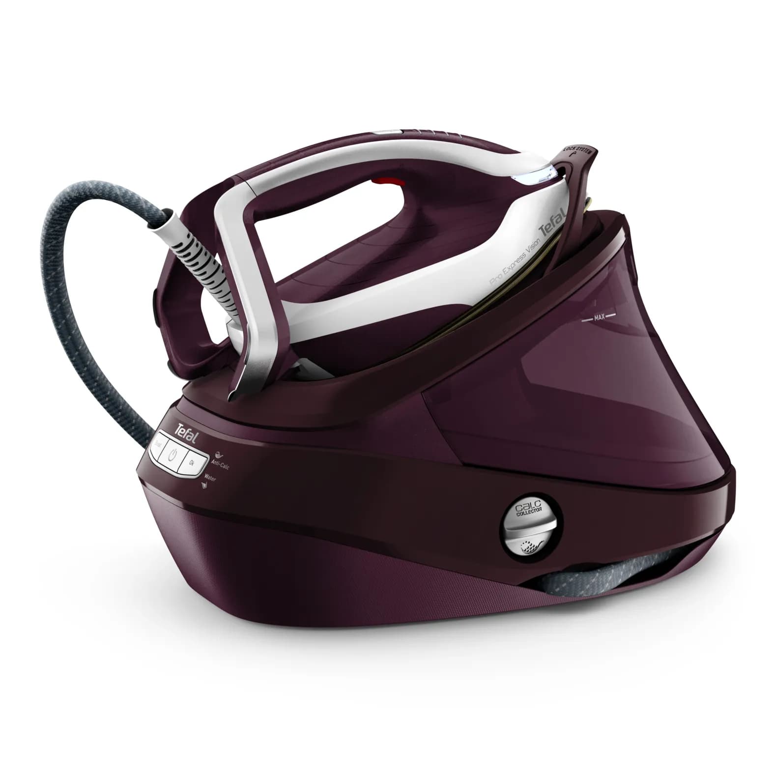 Tefal Pro Express Vision GV9810 -höyrysilityskeskus, 3000 W, 8,3 bar, 1,1 l, punainen/valkoinen – Tefal
