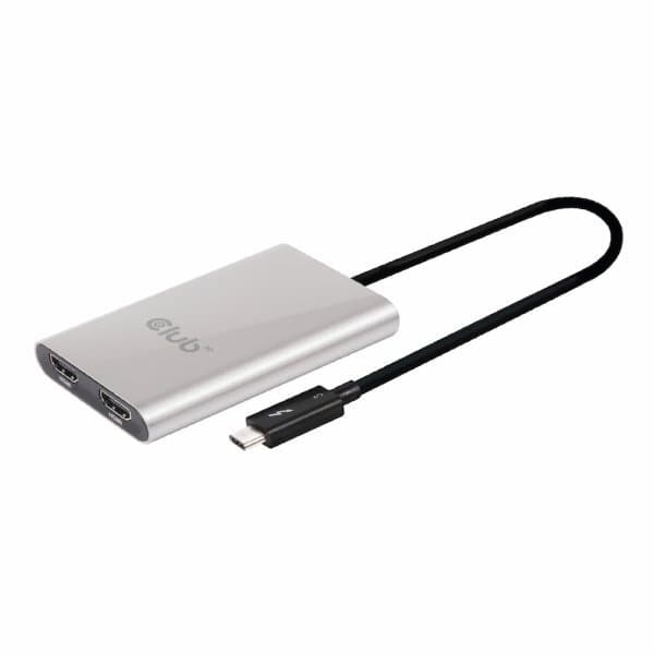 CLUB3D Thunderbolt 3 to HDMI 2.0 Dual 4K 60Hz, adapteri, Harma – Club 3D