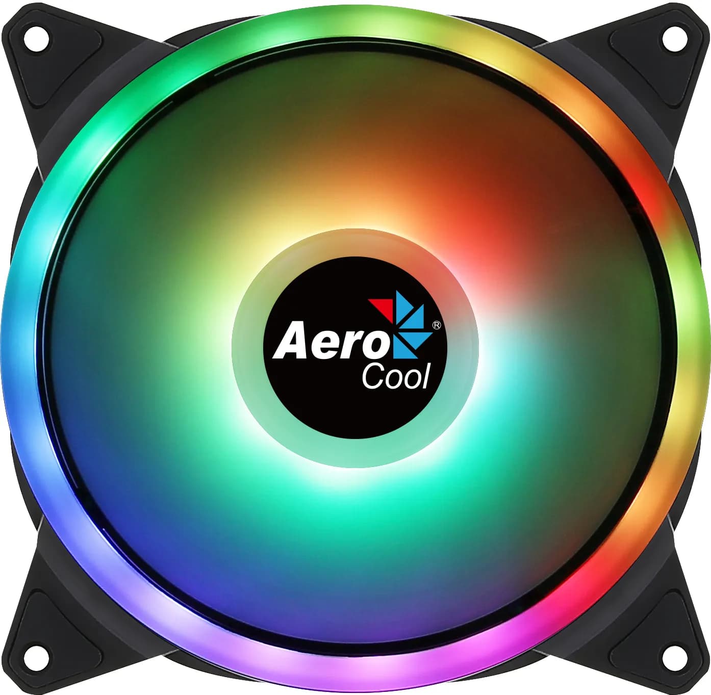 Aerocool Duo 14, 140 mm, hydraulinen laakeri, ARGB -tuuletin, musta – AEROCOOL