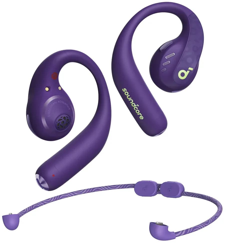 Anker Soundcore AeroFit Pro -langaton kuulokemikrofoni + niskasanka, violetti – Anker