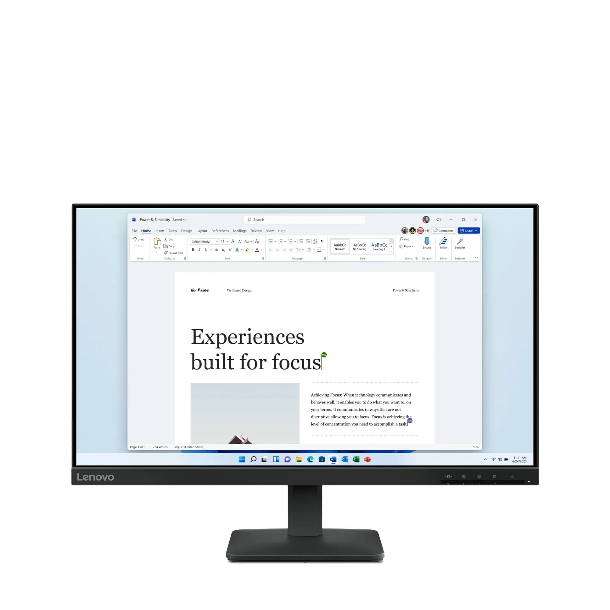 Lenovo L24-4e 23.8" Full HD, IPS -näyttö – Lenovo