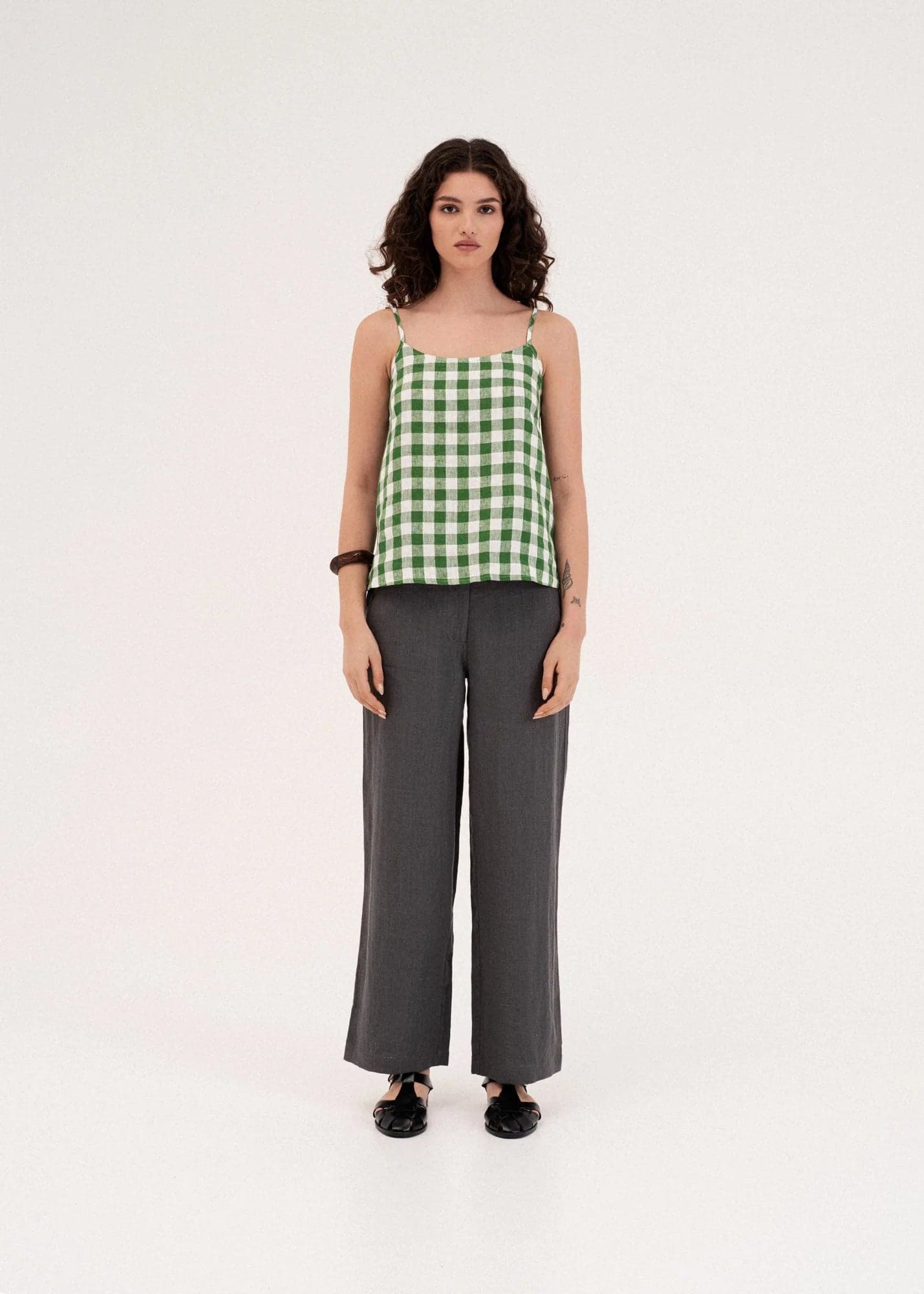 Hilo Toppi Pellava Green Gingham – AmourLinen