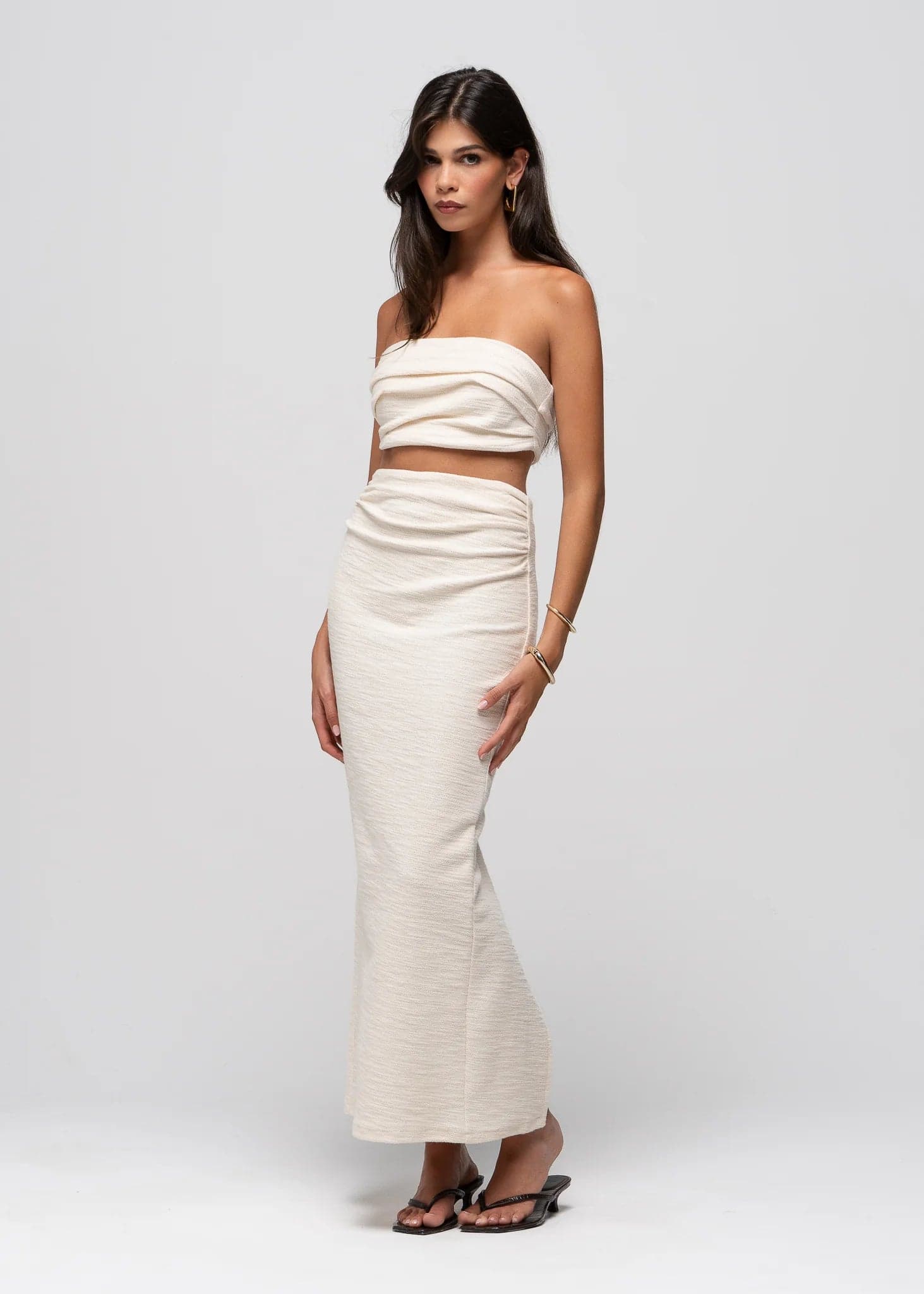 Selene Maxi Skirt Beige – GUAJA.