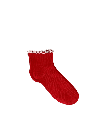 Red Ruffle Socks – JUTELAUNE