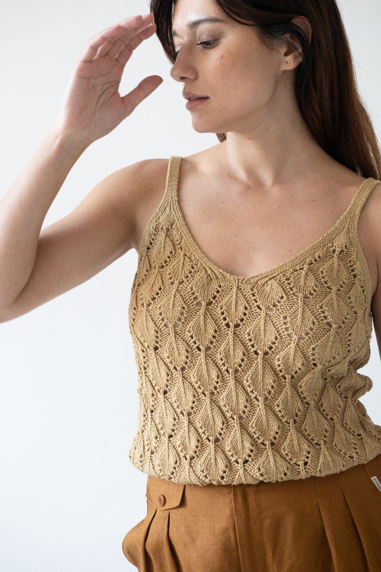 Basile Openwork Tank Top Mustard – TIRALAHILACHA