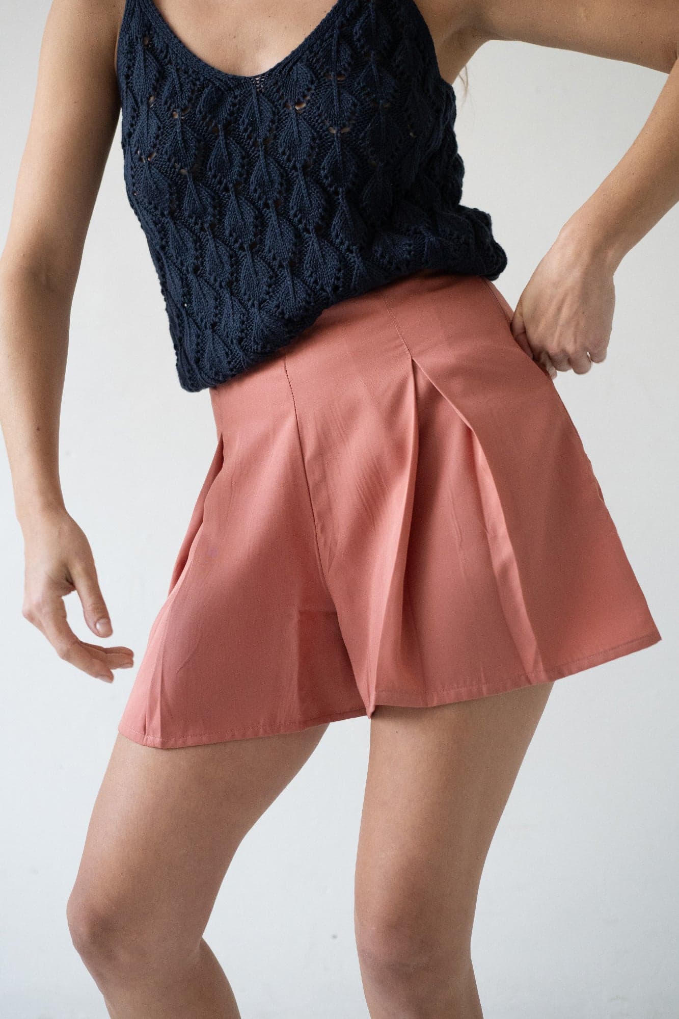 Hannia Tencel Shorts Pink – TIRALAHILACHA