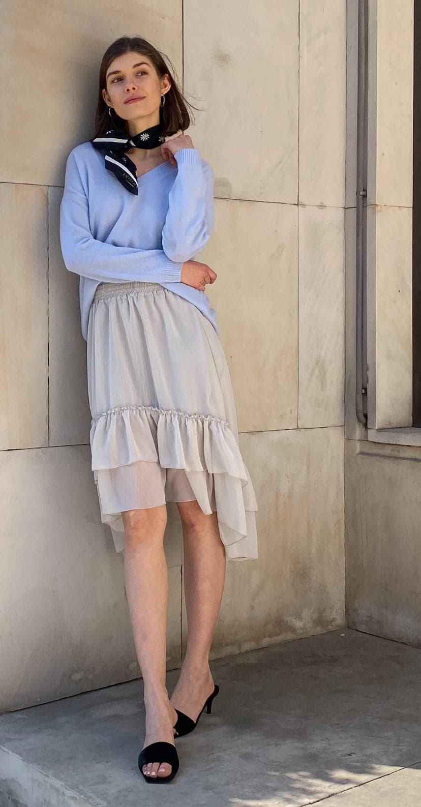 Lily Chiffon Skirt Grey – Enteliér