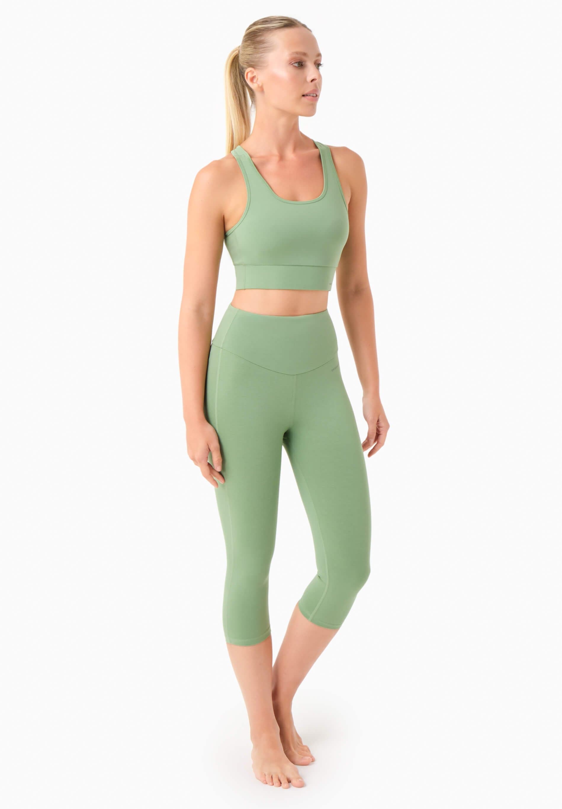 Lissa Capri Leggingsit Mineralivihreä – ORGANICATION
