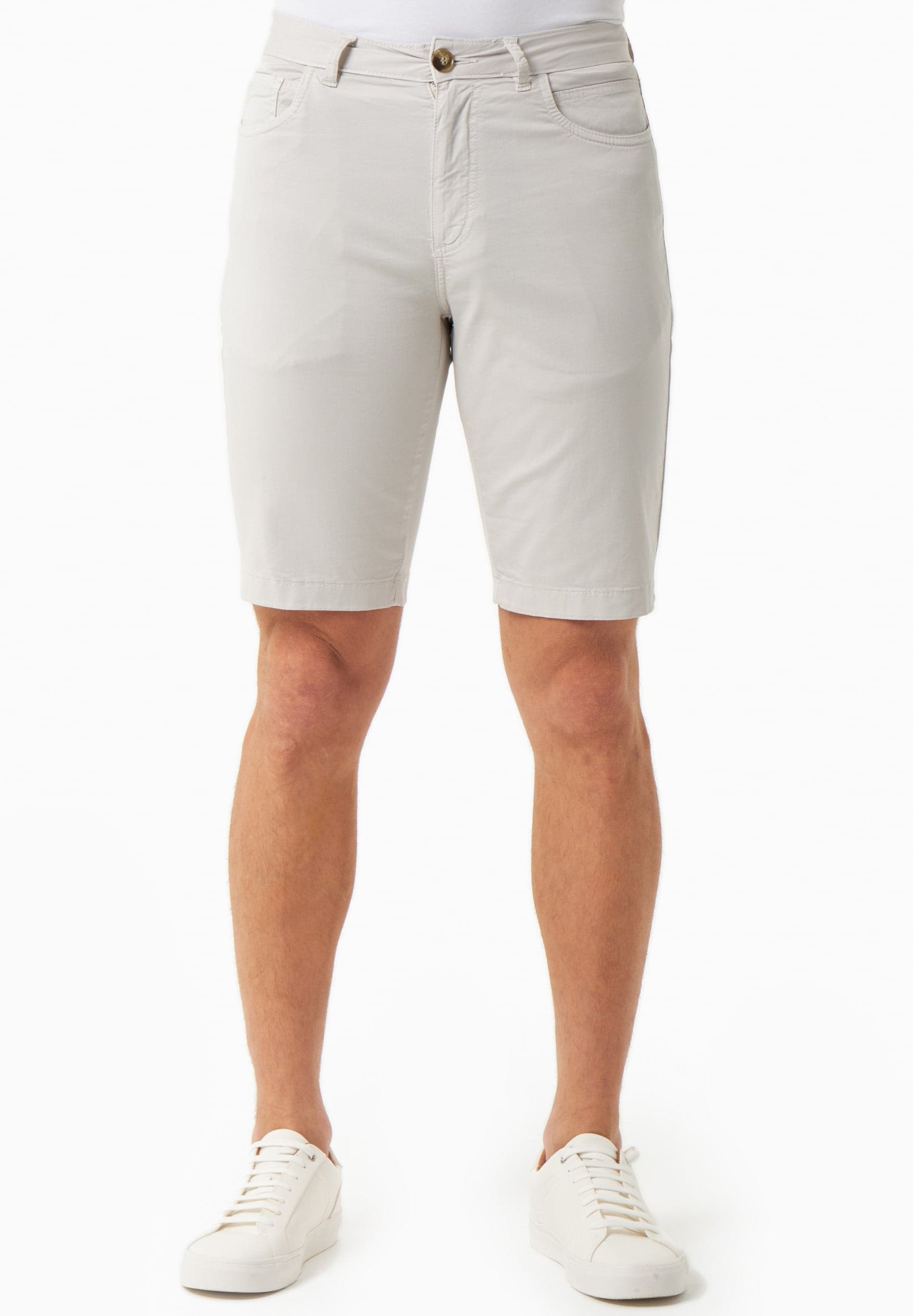 Miesten Regular Fit Luomupuuvilla Shortsit Vaaleanharmaa – ORGANICATION