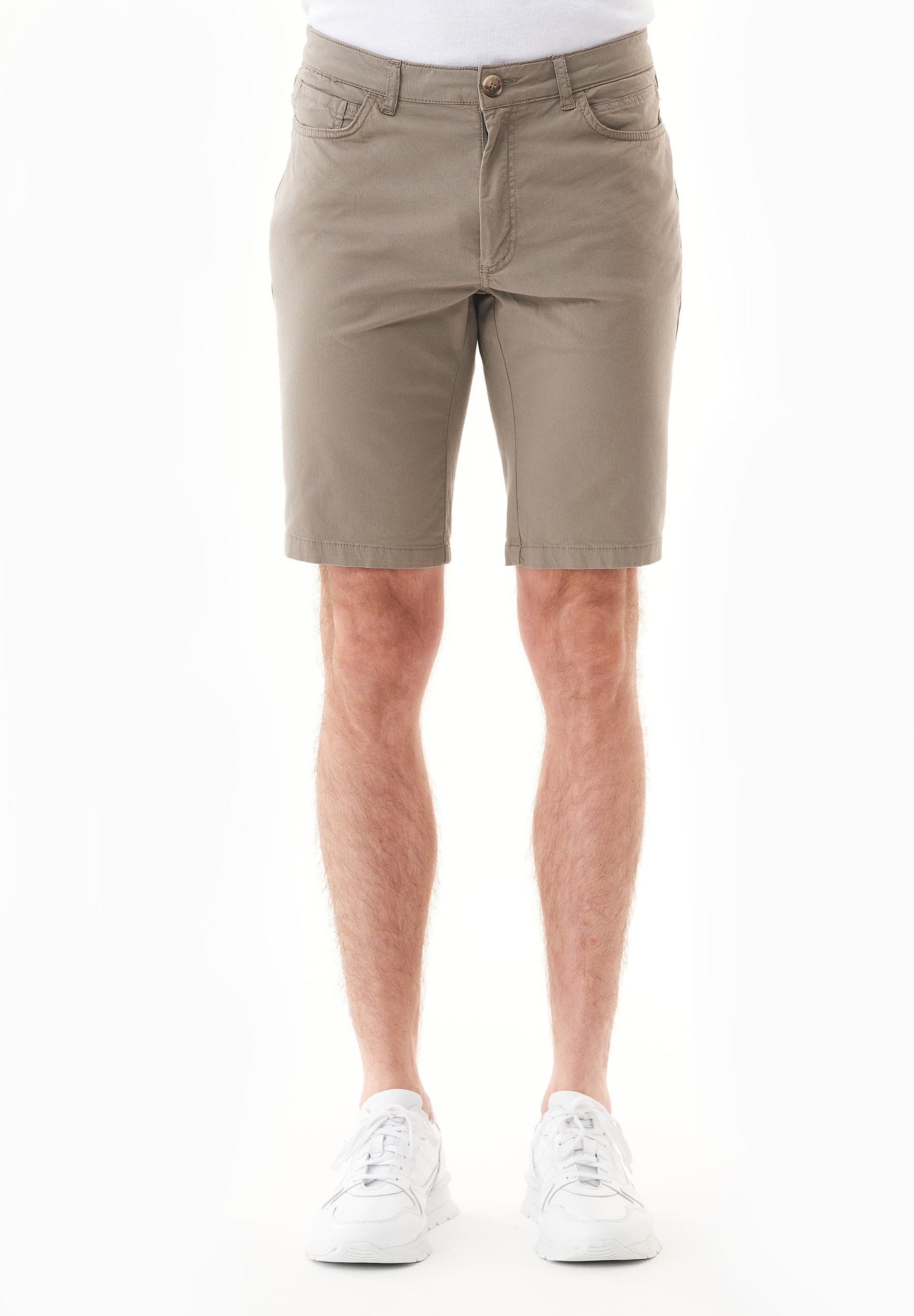 Men's Regular Fit Organic Cotton Shorts Smokey Olive – ORGANICATION