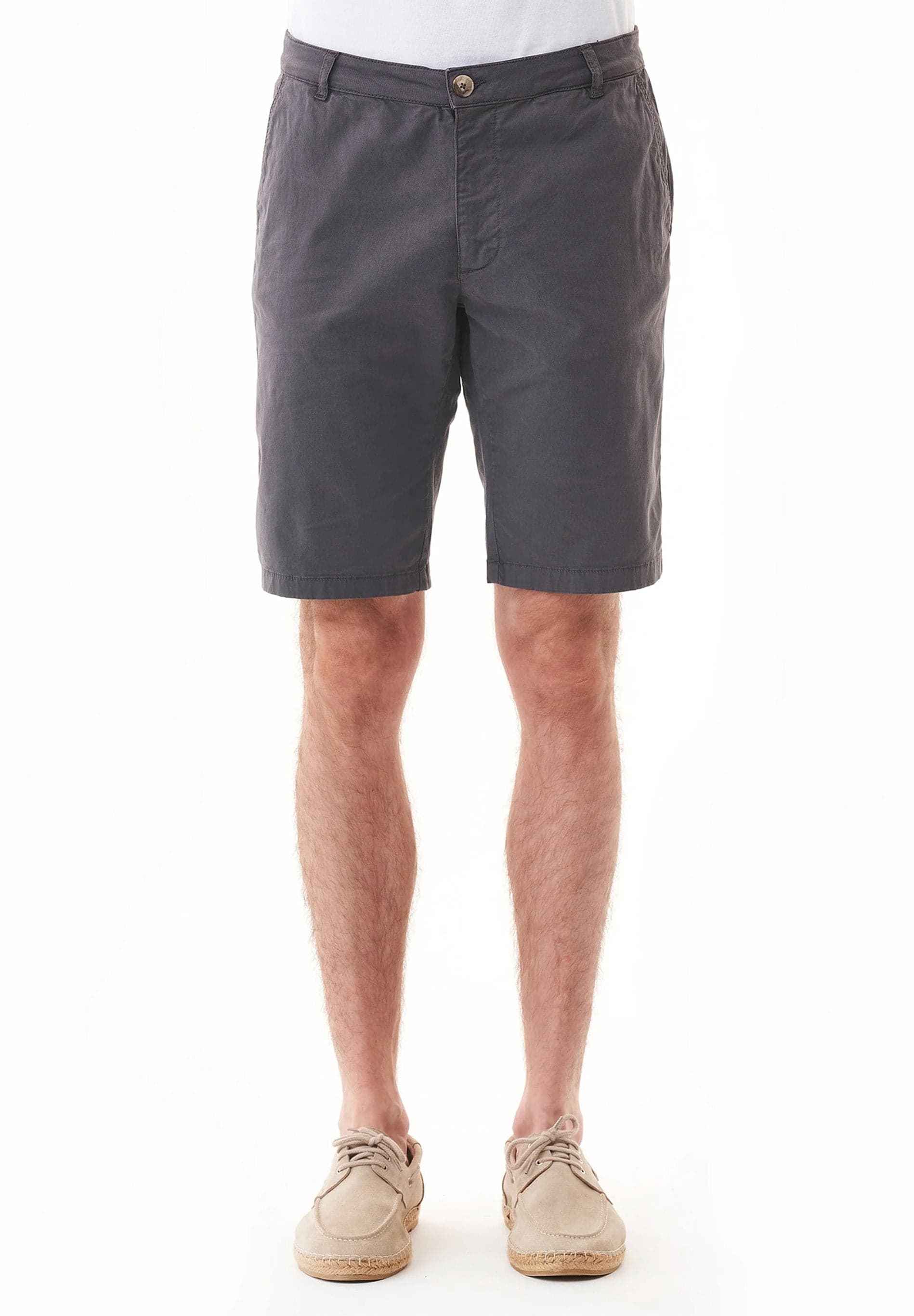 Miesten Slim Fit Chinoshortsit Asphalt – ORGANICATION