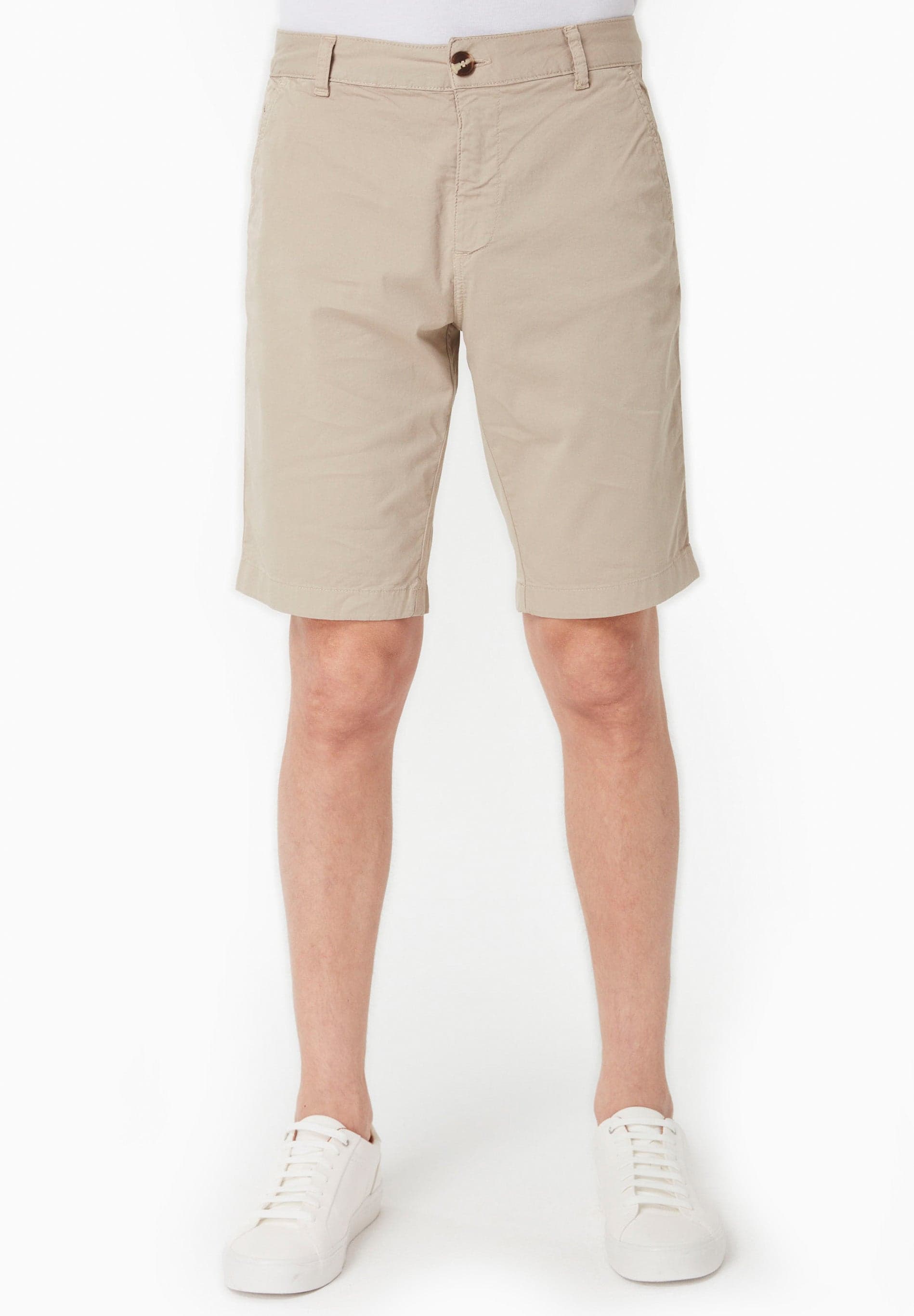Men's Slim-Fit Organic Cotton Chino Shorts Feather Beige – ORGANICATION