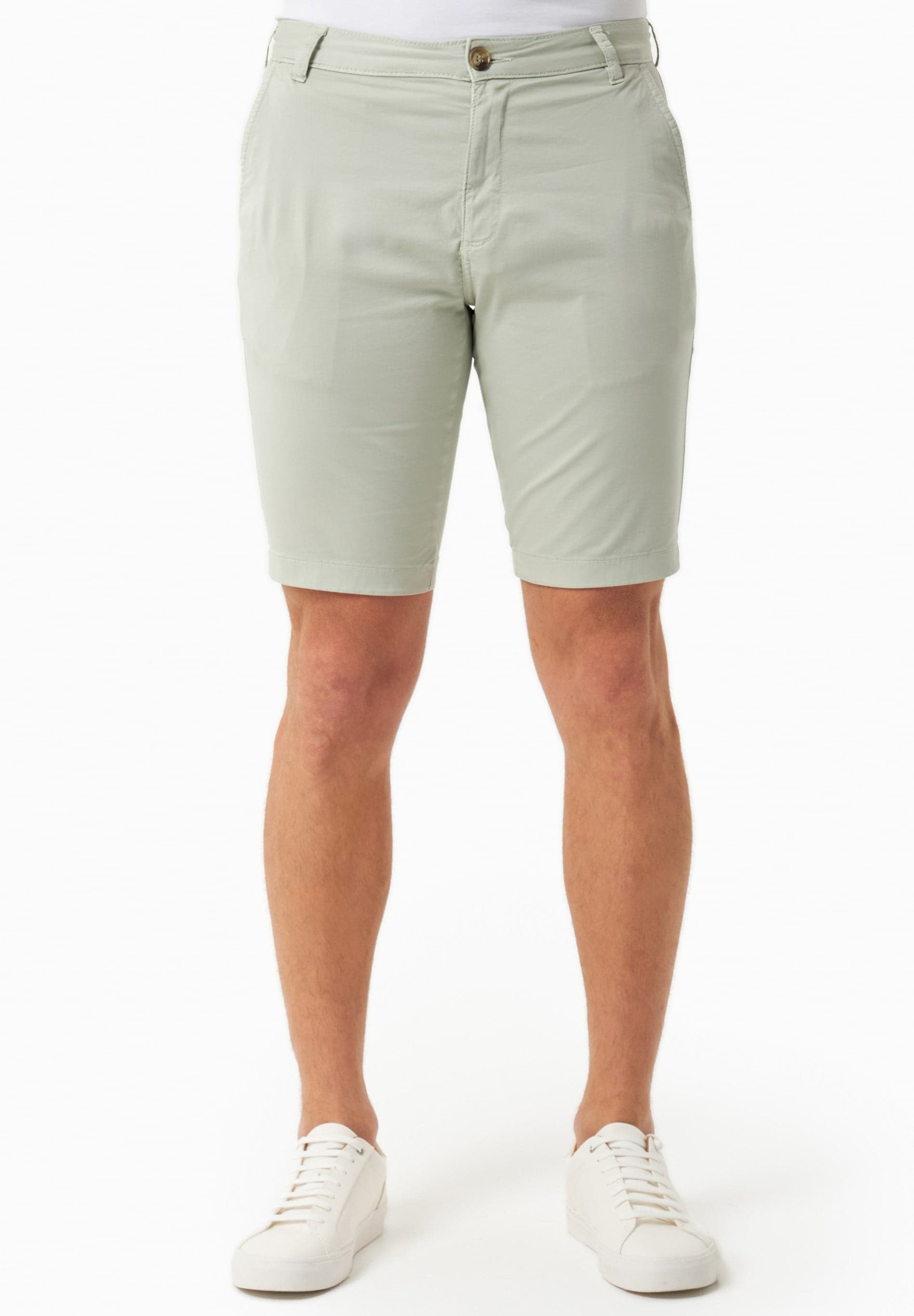 Miesten Slim Fit Chinoshortsit Green Moss – ORGANICATION