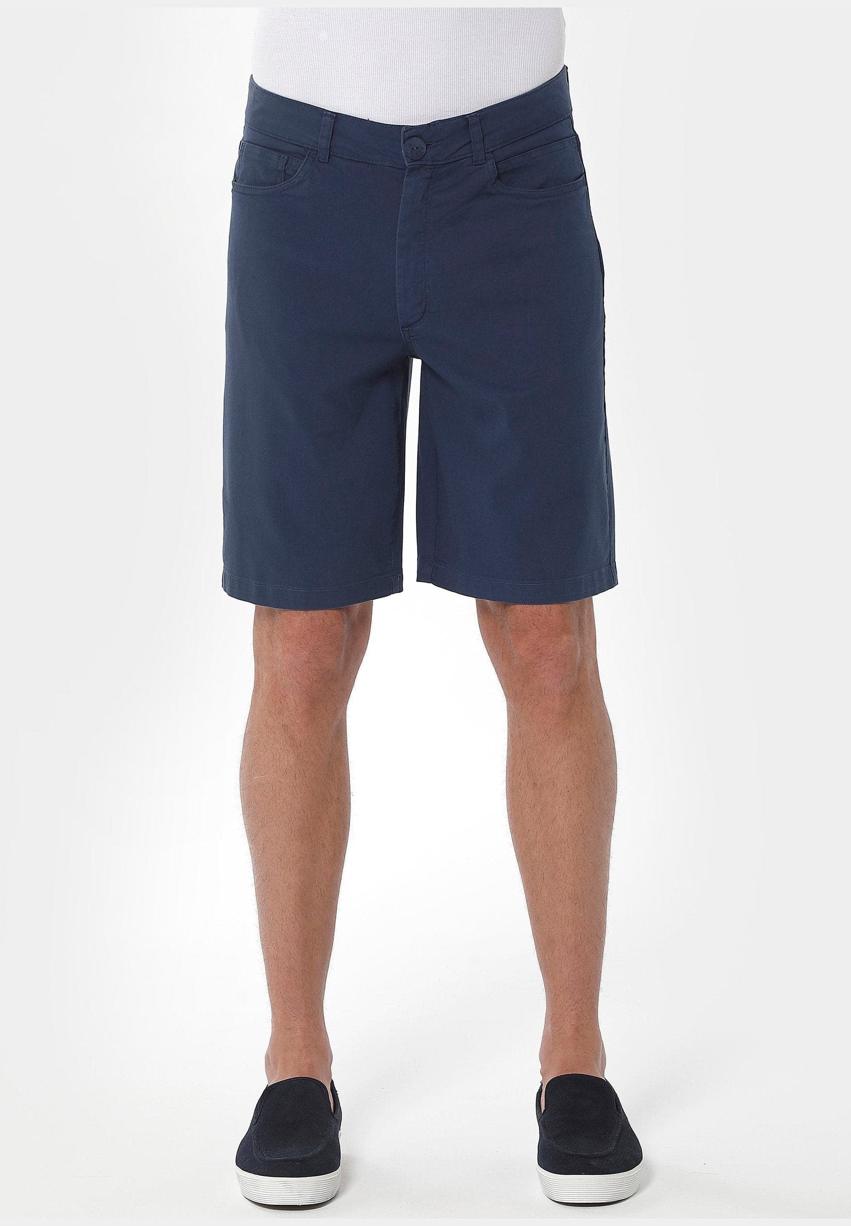 Miesten Five-Pocket Shortsit Tummansininen – ORGANICATION