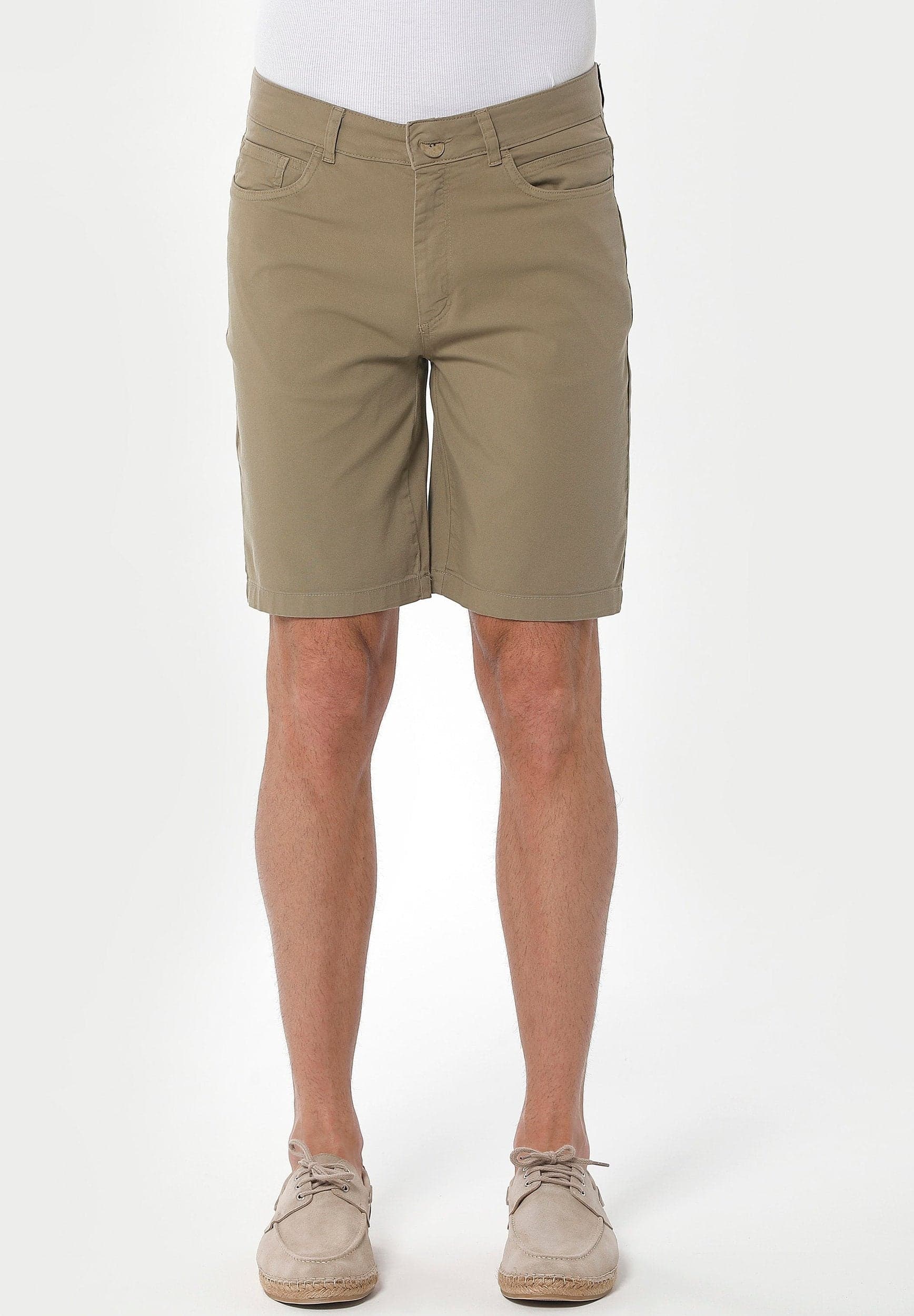Miesten Five-Pocket Shortsit Oliivi – ORGANICATION
