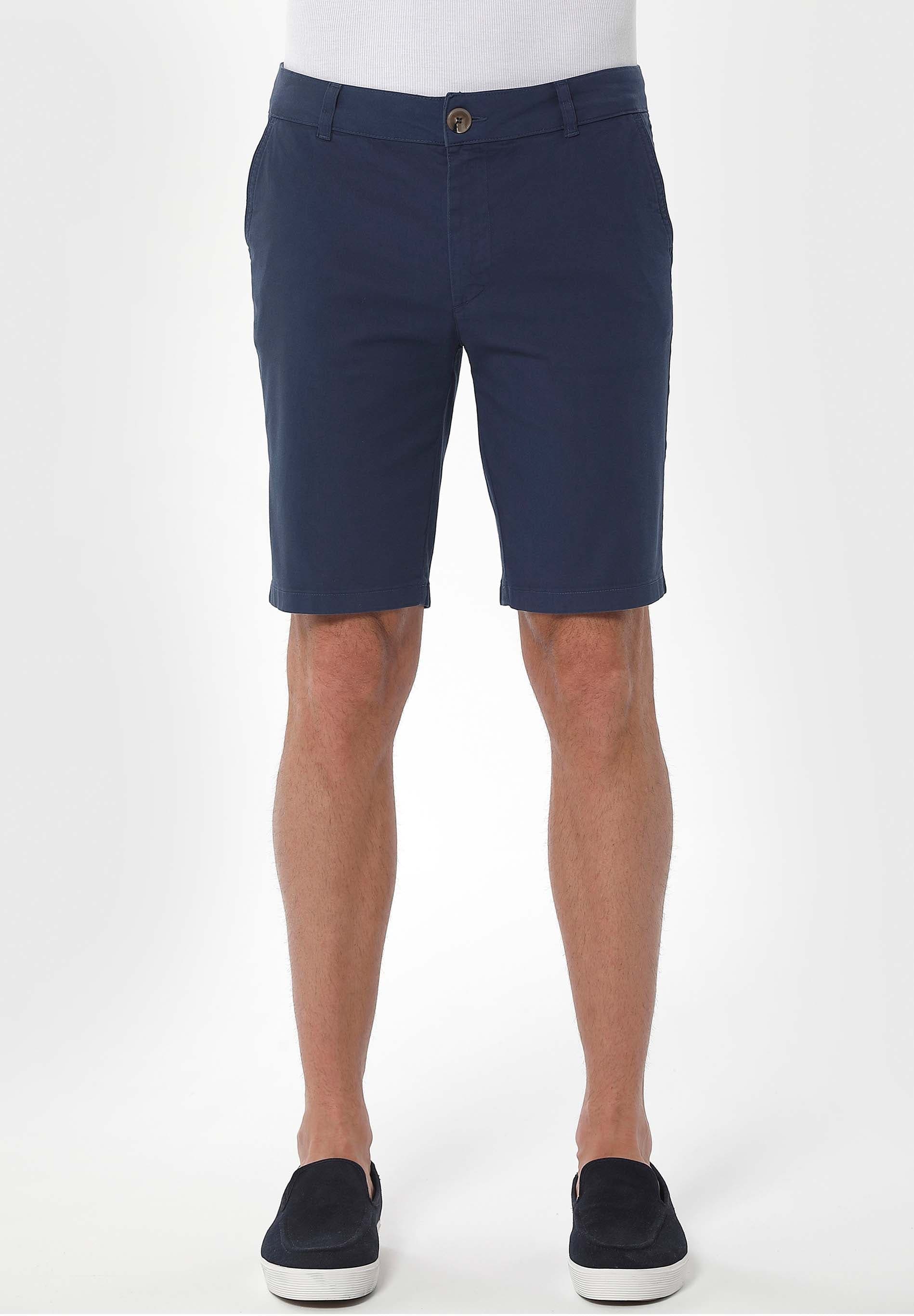 Miesten Slim Chinoshortsit Tummansininen – ORGANICATION