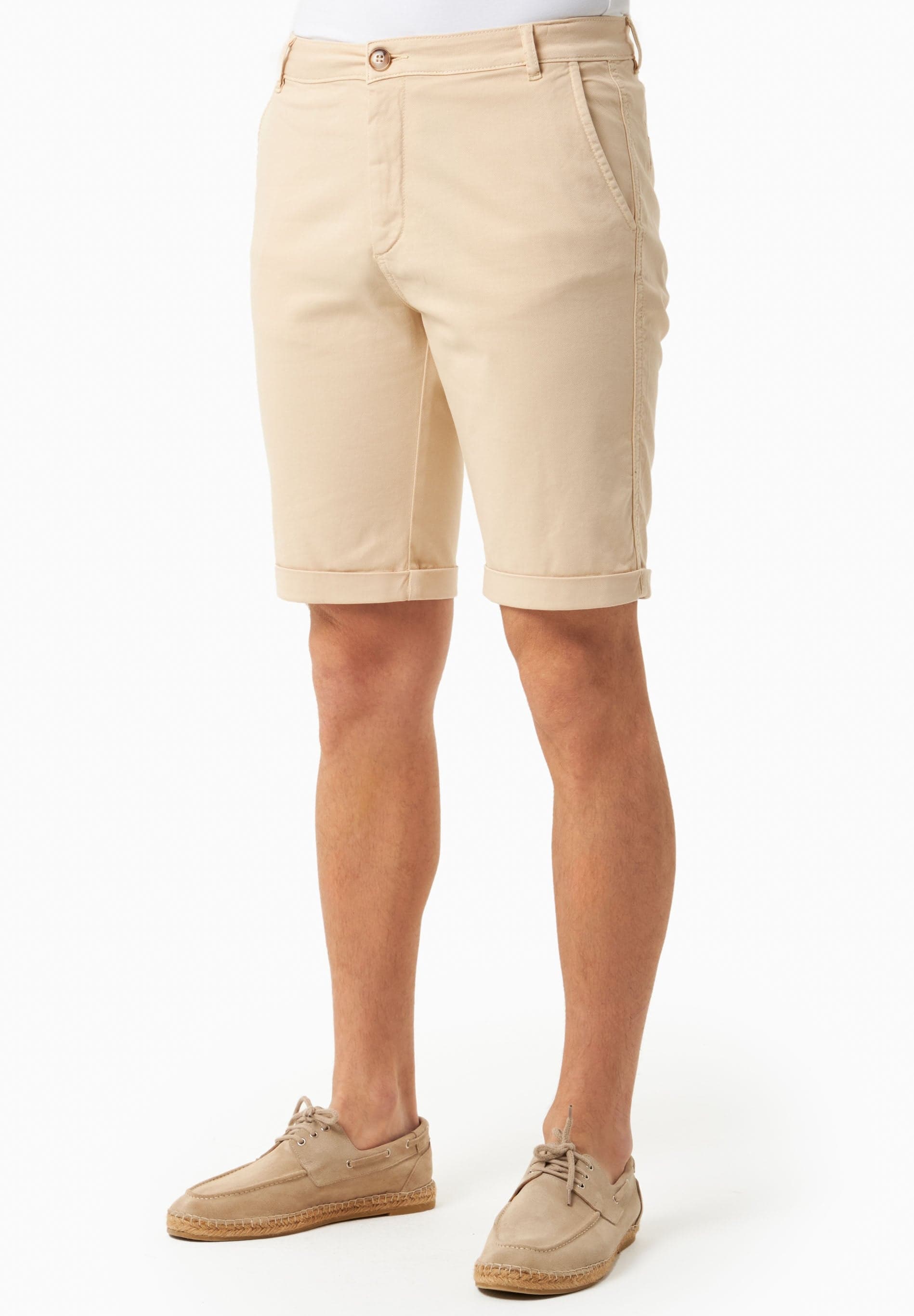 Miesten Regular Fit Shortsit Beige – ORGANICATION
