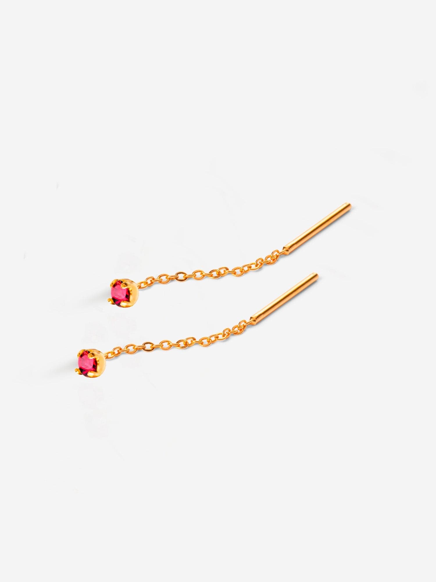 Marius Chain Earrings Ruby – April Please