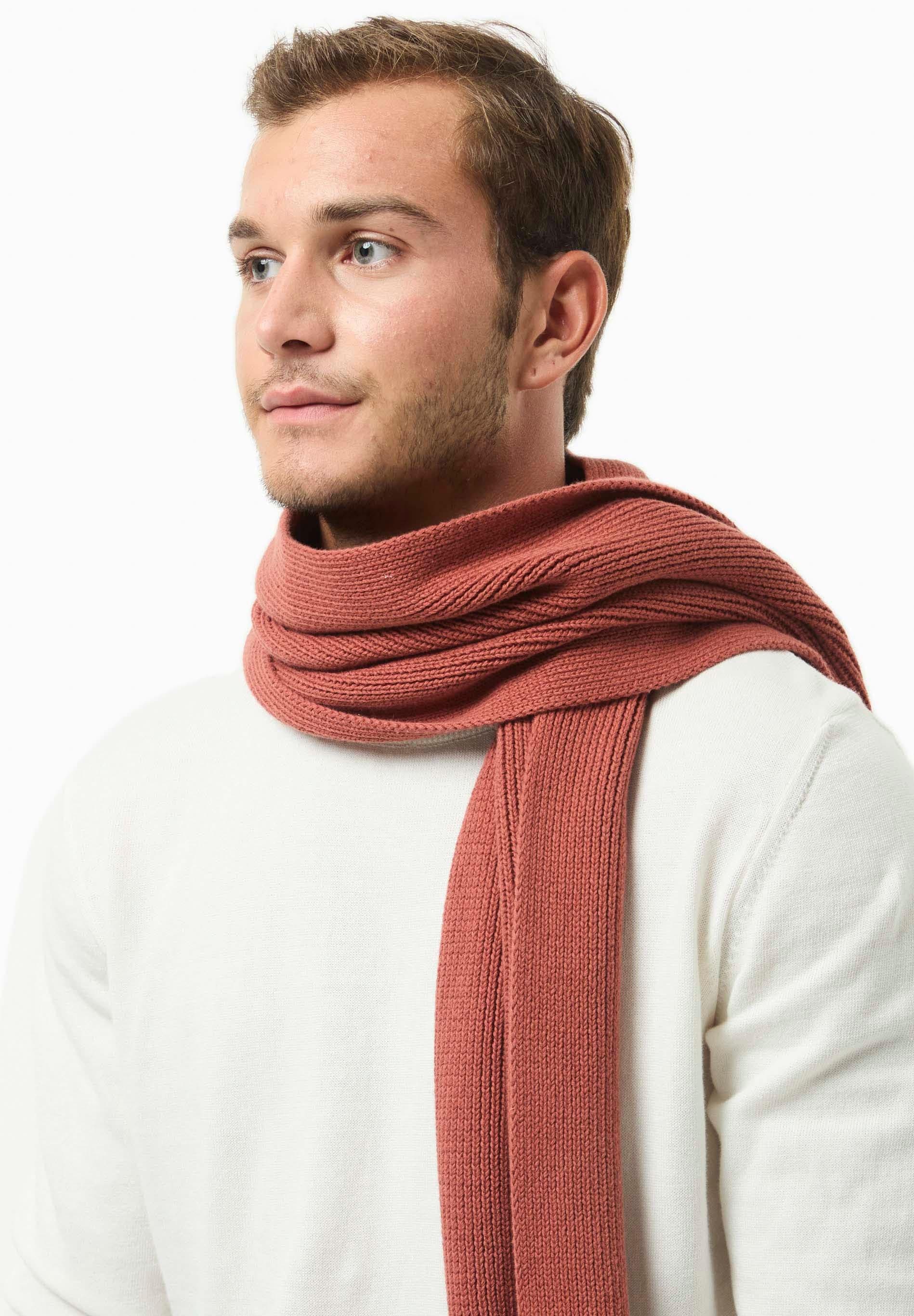 Knitted Organic Cotton Scarf Cinnamon – ORGANICATION