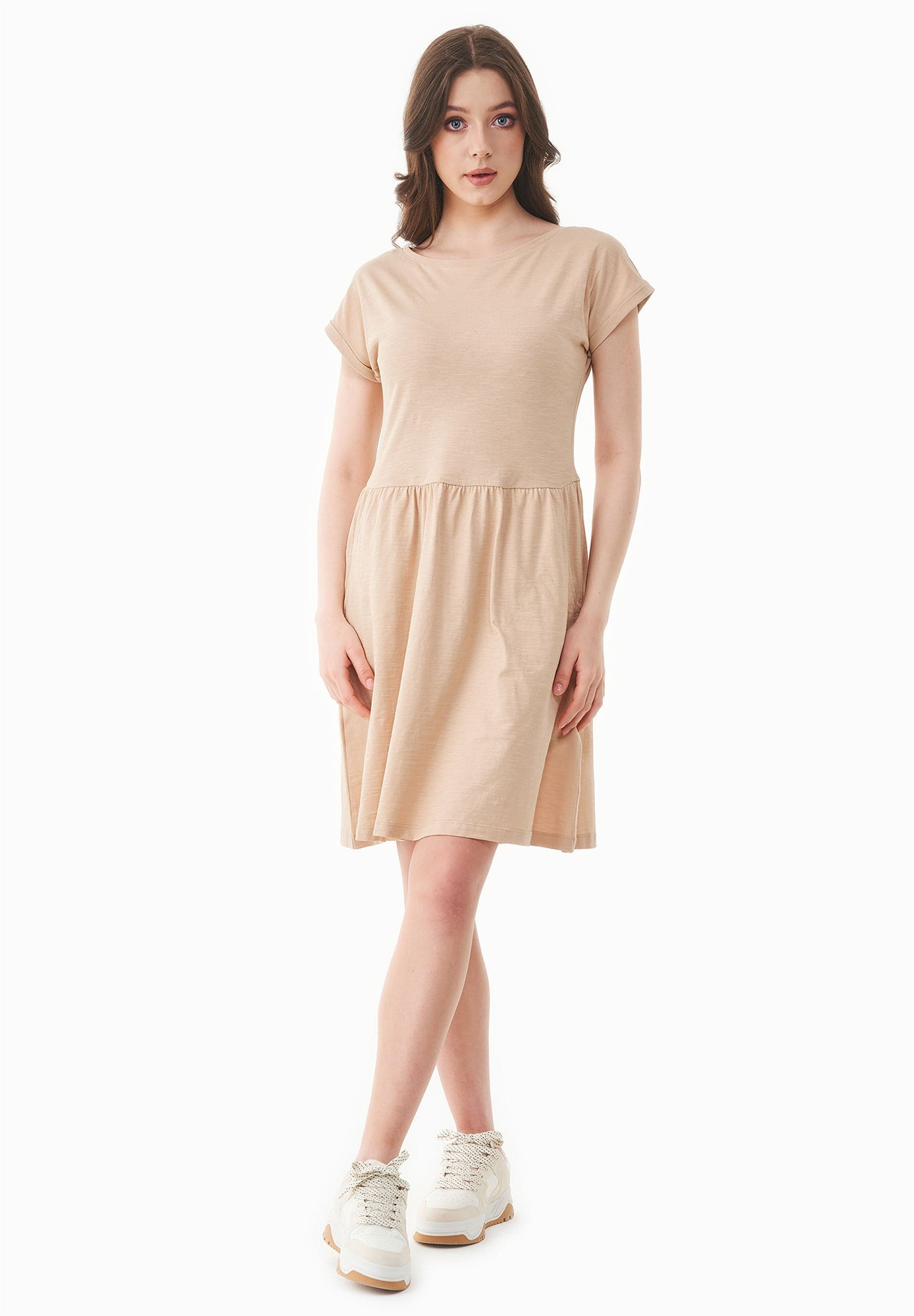 Slub-jersey Mekko Soft Beige – ORGANICATION