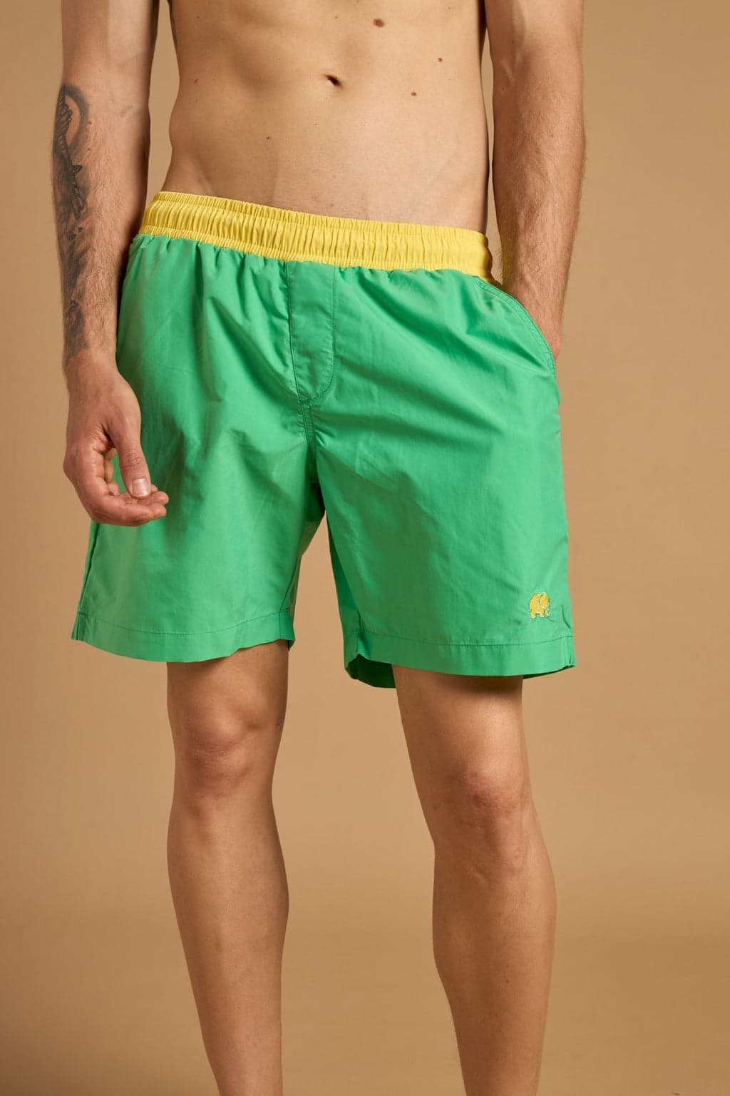 Color Block Uimashortsit Spring Green – Trendsplant